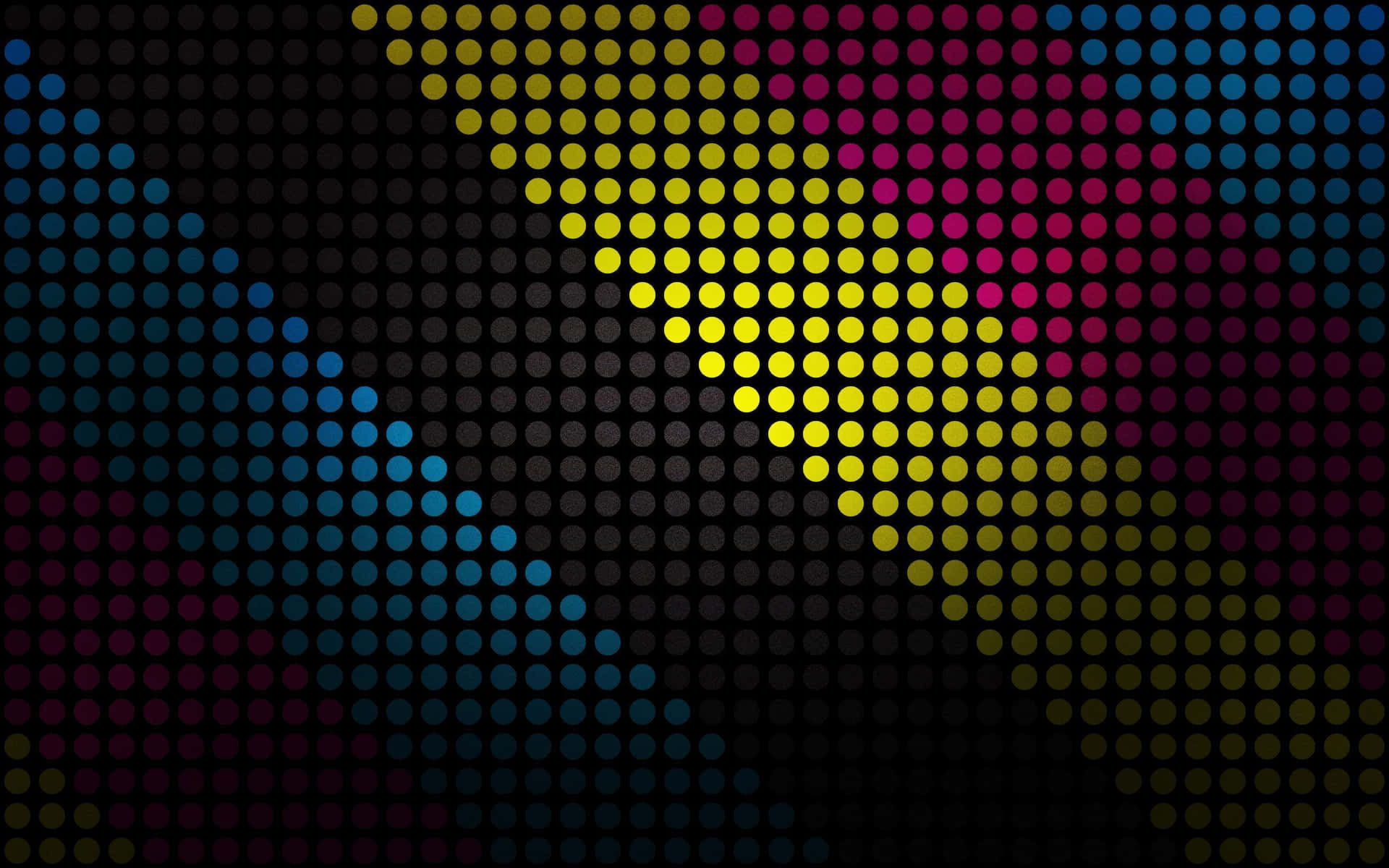 En farverig baggrund med prikker af forskellige størrelser Wallpaper