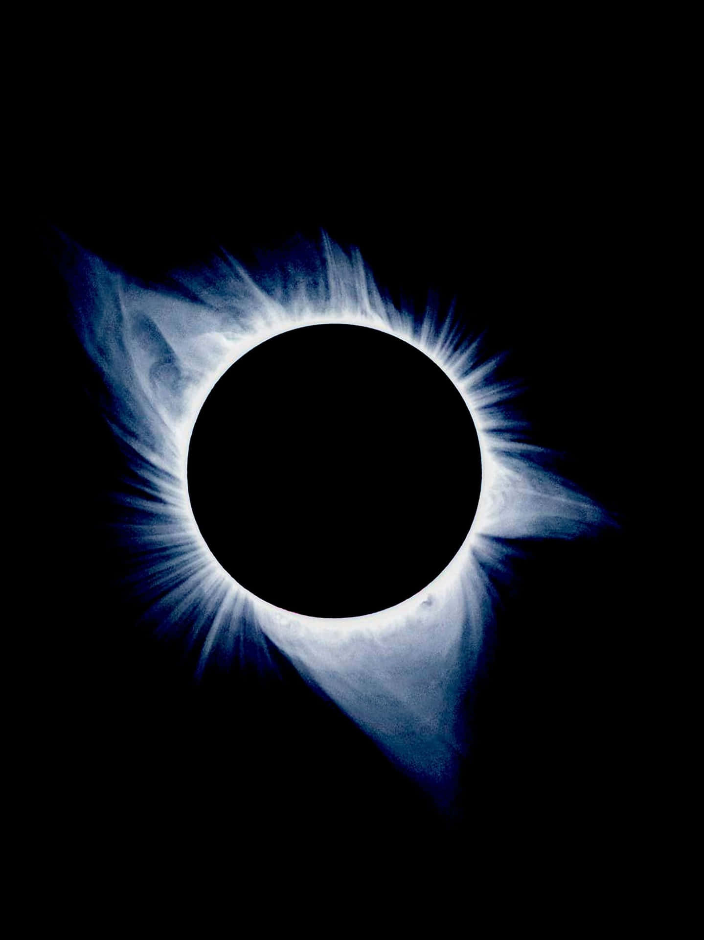 Un'eclissisolare Si Vede Attraverso Un Buco Nero Sfondo