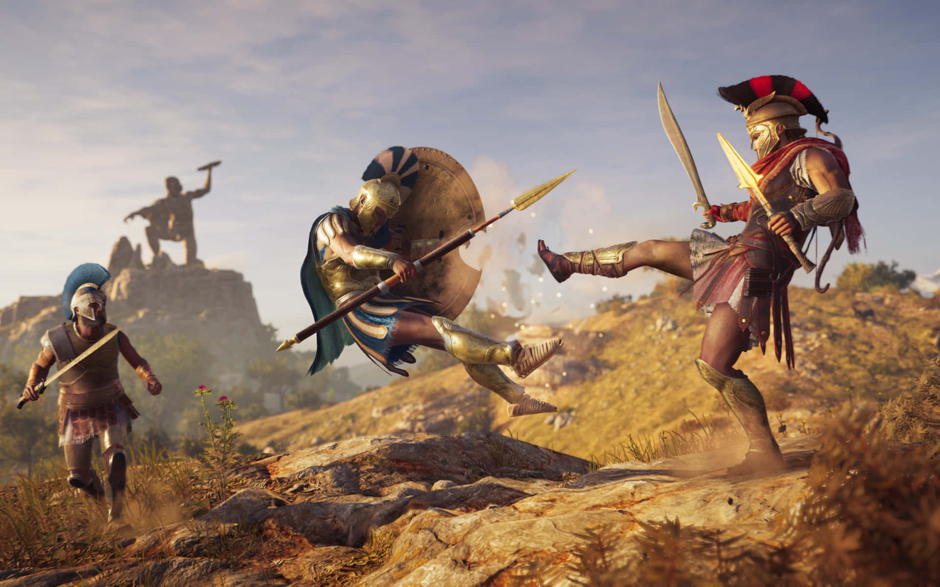 Migliorsfondo Di Assassin's Creed Odyssey Con Alexios