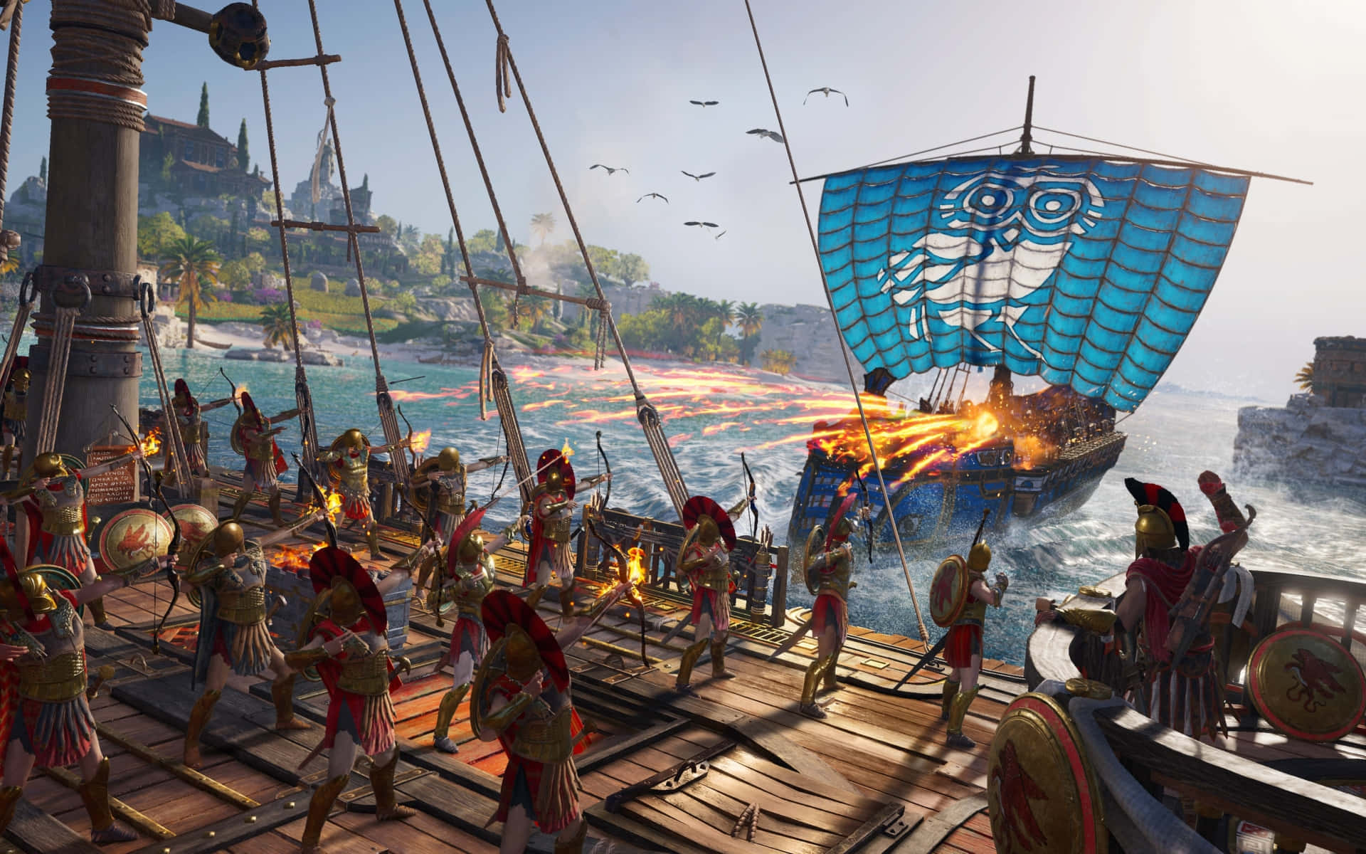 Tuffatinell'avventura Con Il Migliore Sfondo Di Assassin's Creed Odyssey