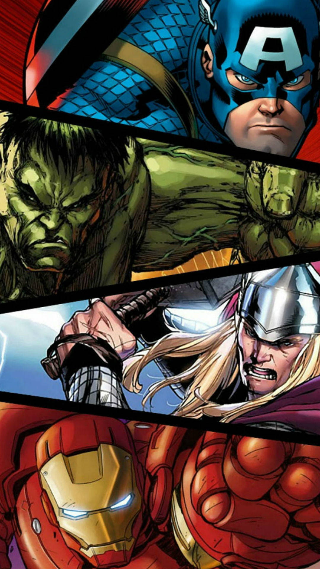 Bedste Avengers Comic Strip Grafisk Tapet Wallpaper