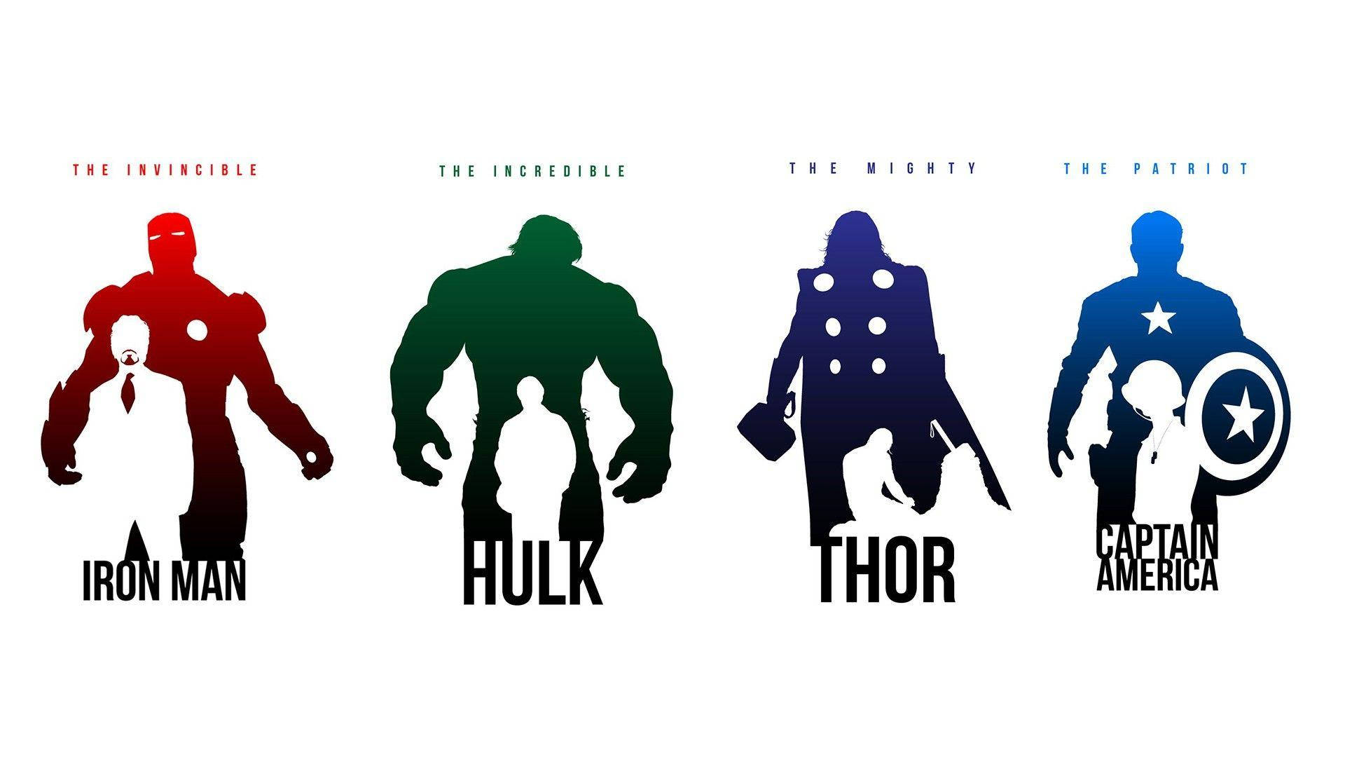 Best Avengers Graphic Silhouette Wallpaper