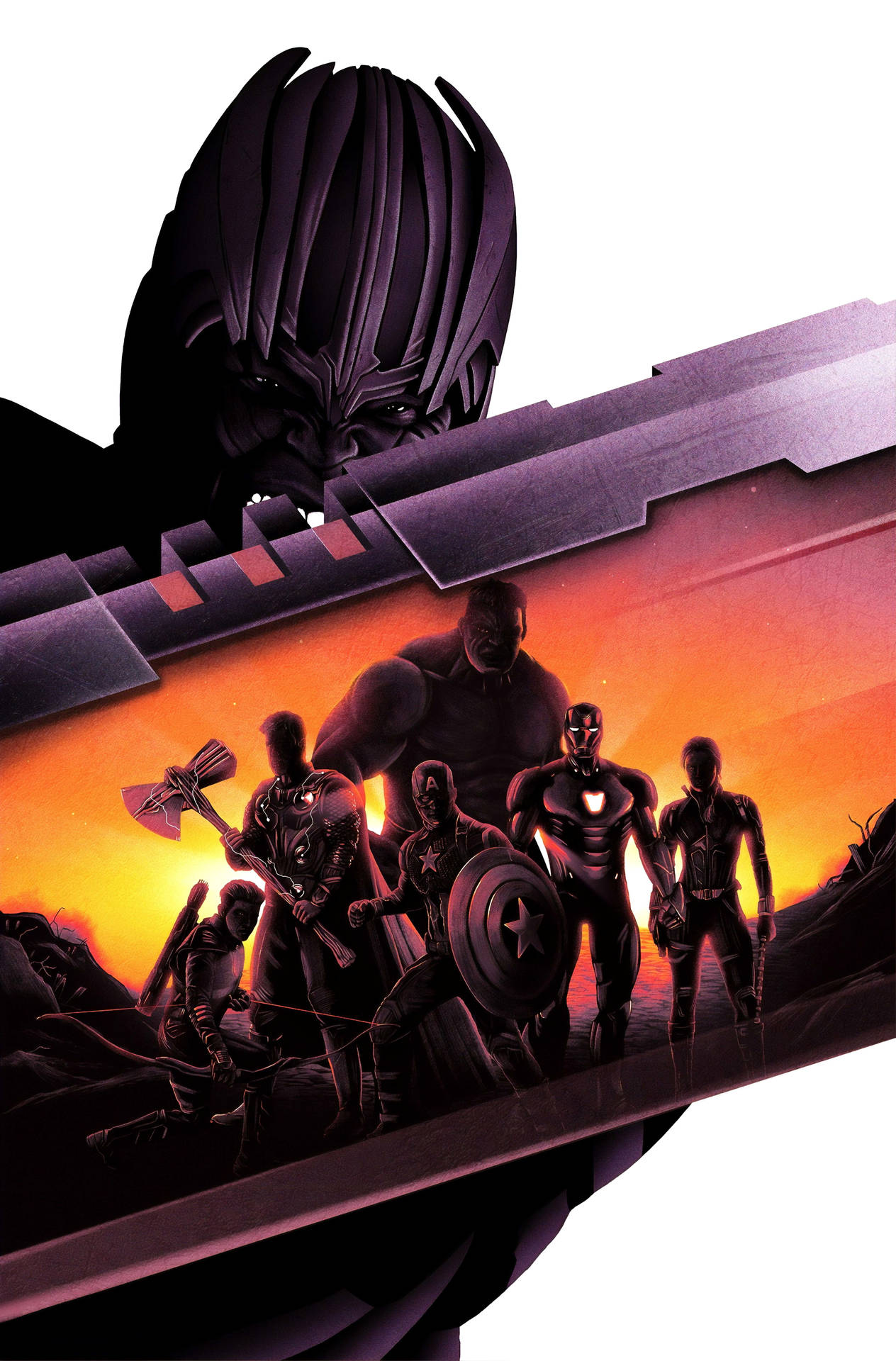 Bedste Avengers på Thanos' sværd Image Tapet Wallpaper