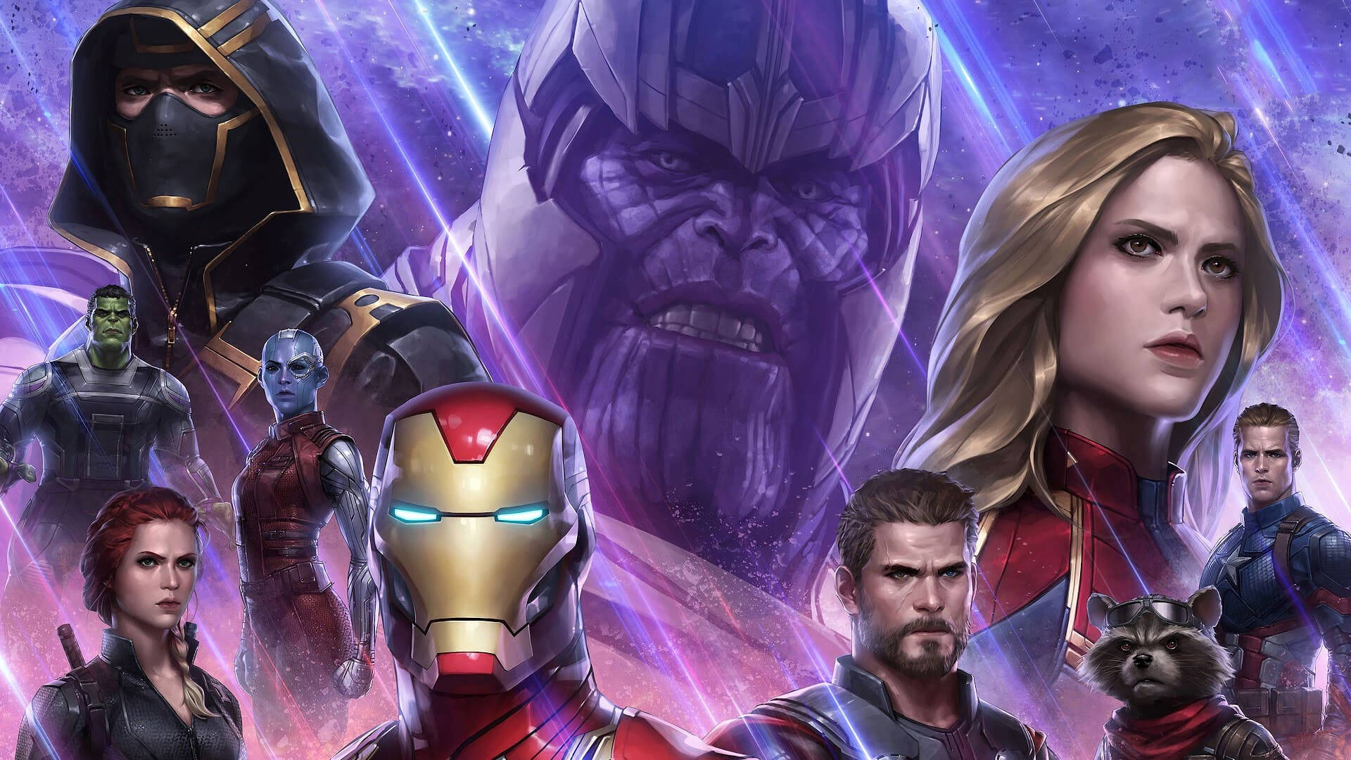 Best Avengers Purple Thanos Backdrop Wallpaper