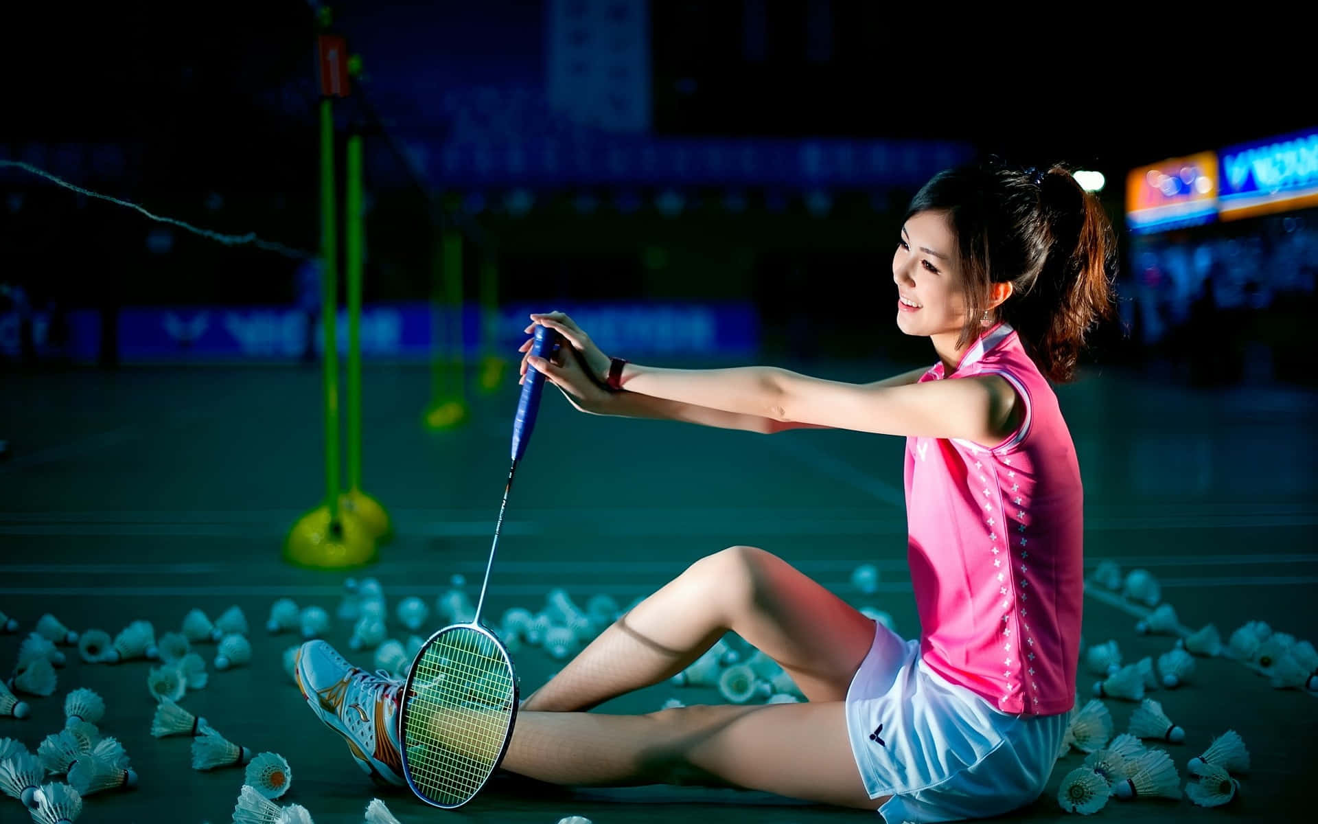 Upplevspänningen Med Att Vinna På Badmintonplanen