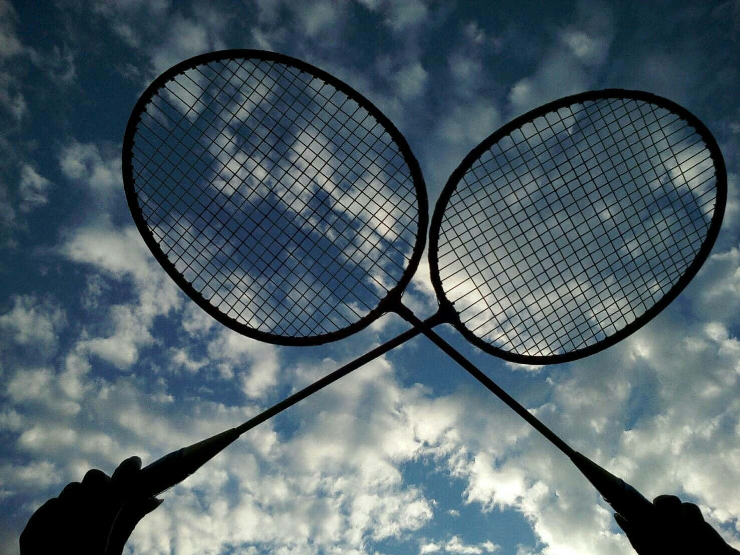 Ungiocatore Di Badminton Di Alto Livello Che Fa Un Ace