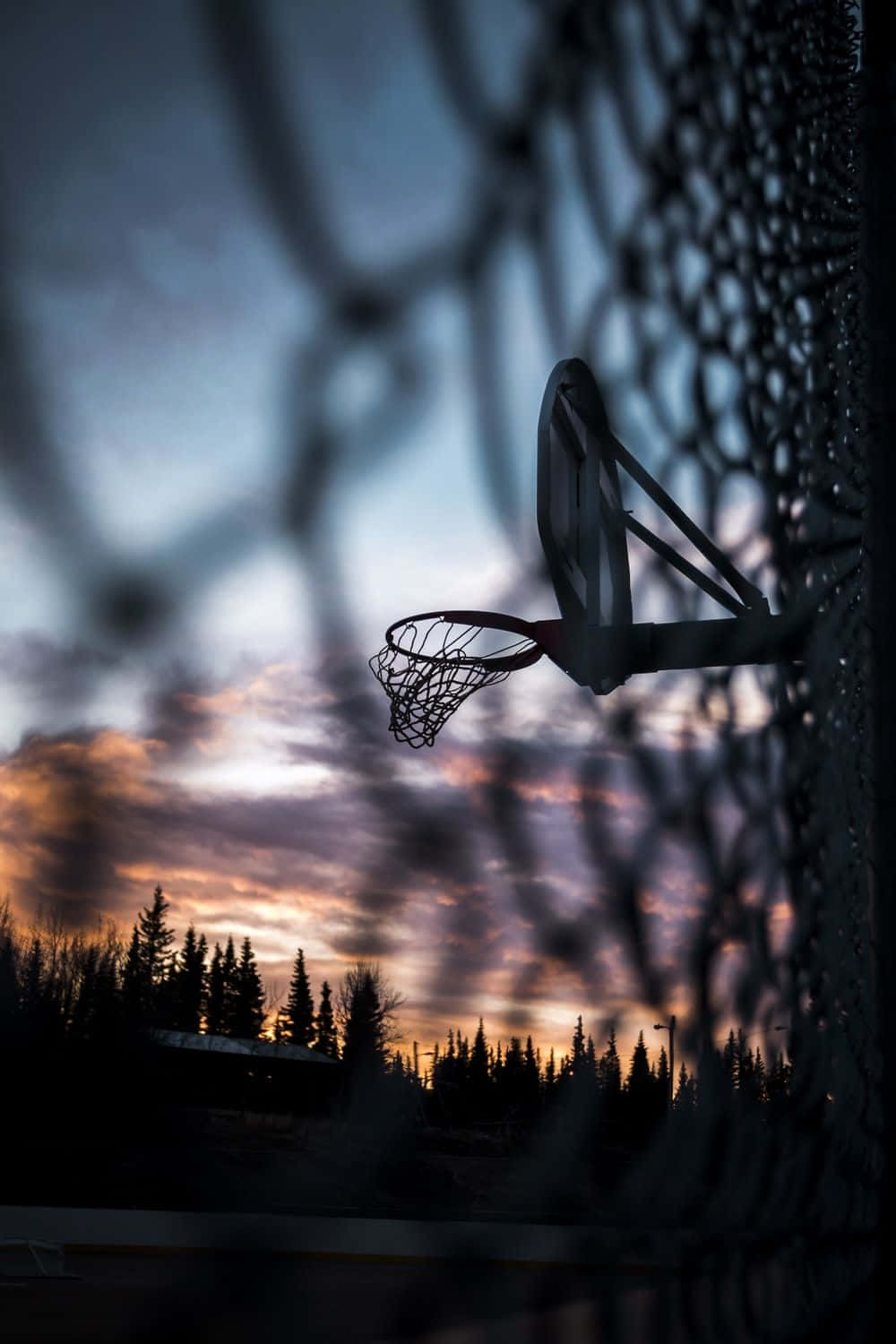 Best Basketball Court With Rim Background