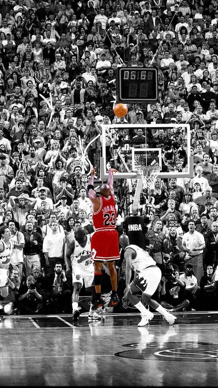 Besterbasketball Michael Jordans Letzter Wurf. Wallpaper