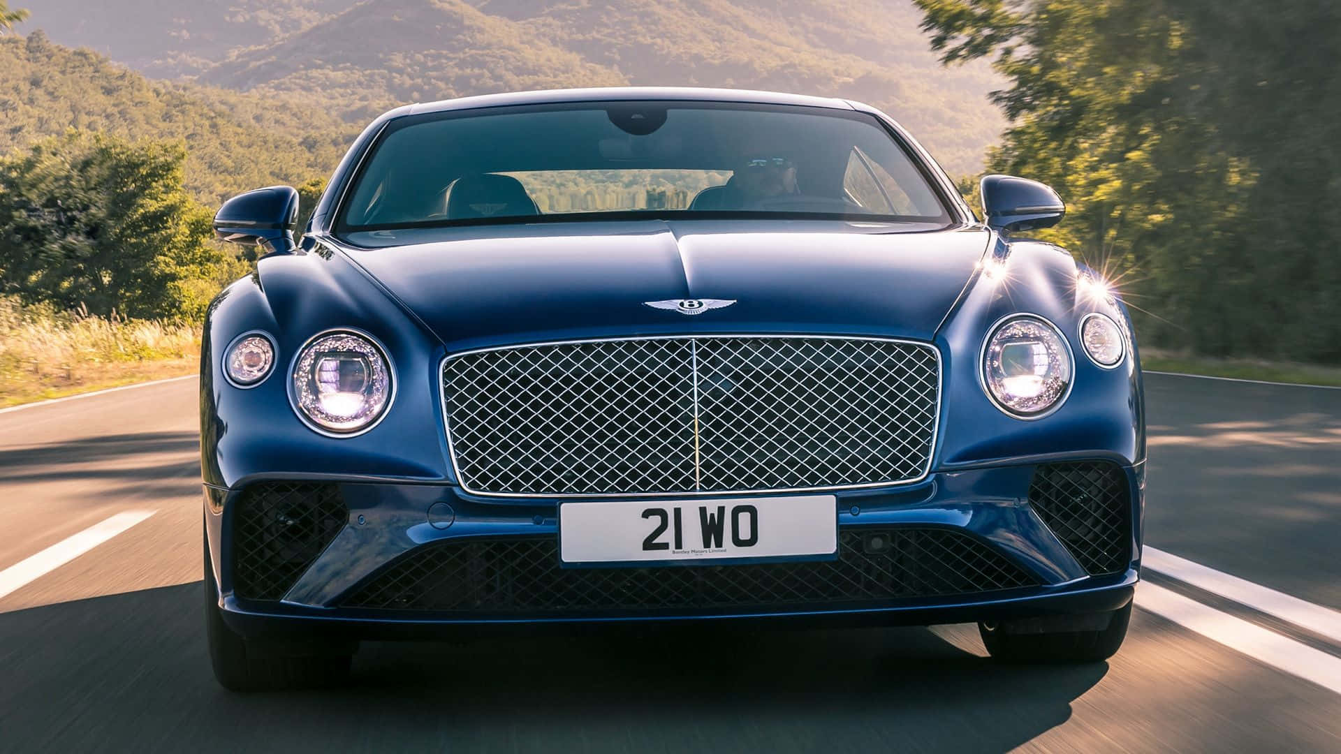 Luxurious Best Bentley Driving On a Rural Road
