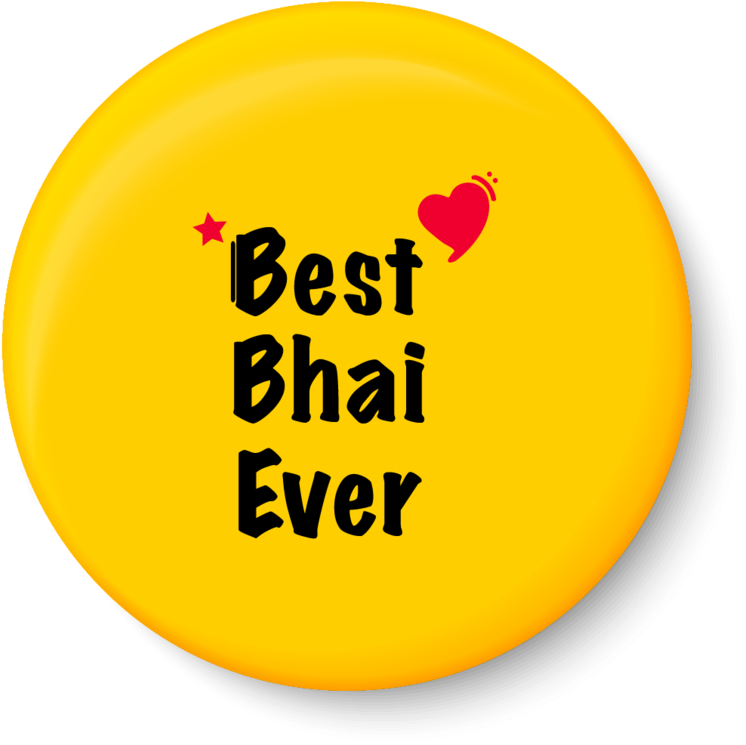 Best Bhai Ever Badge PNG