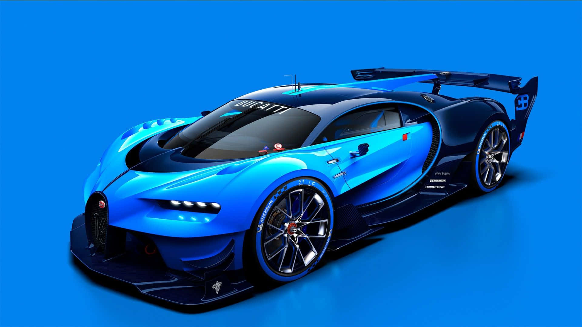 Bedste Bugatti Blå Vision Gran Turismo Wallpaper