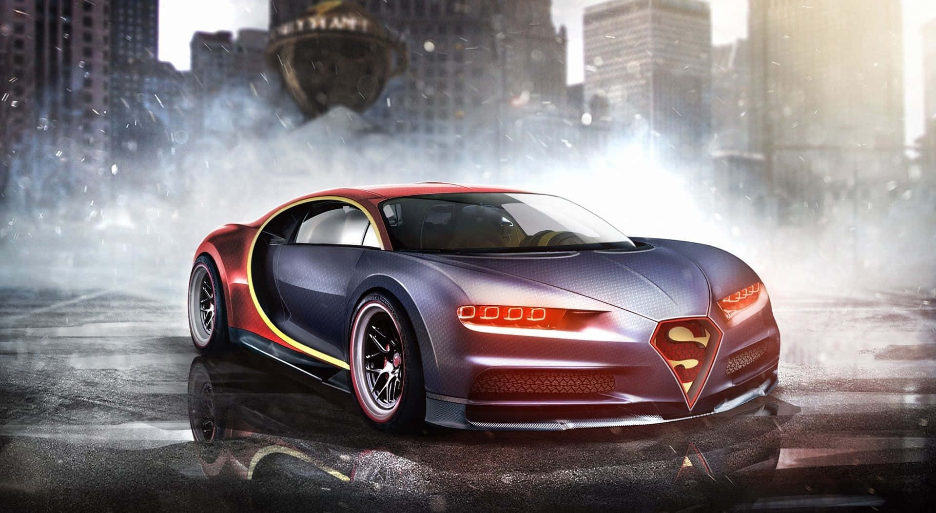 Bedste Bugatti Chiron Superman Hybrid Wallpaper Wallpaper