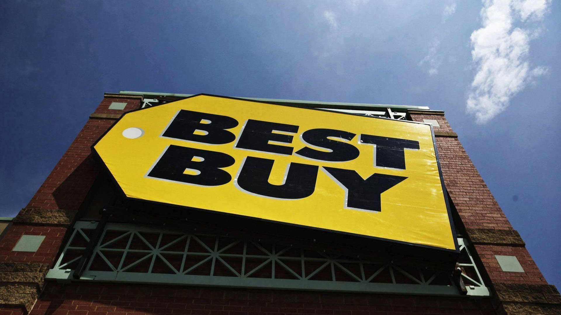 Best Buy Yellow Wall Signage Wallpaper