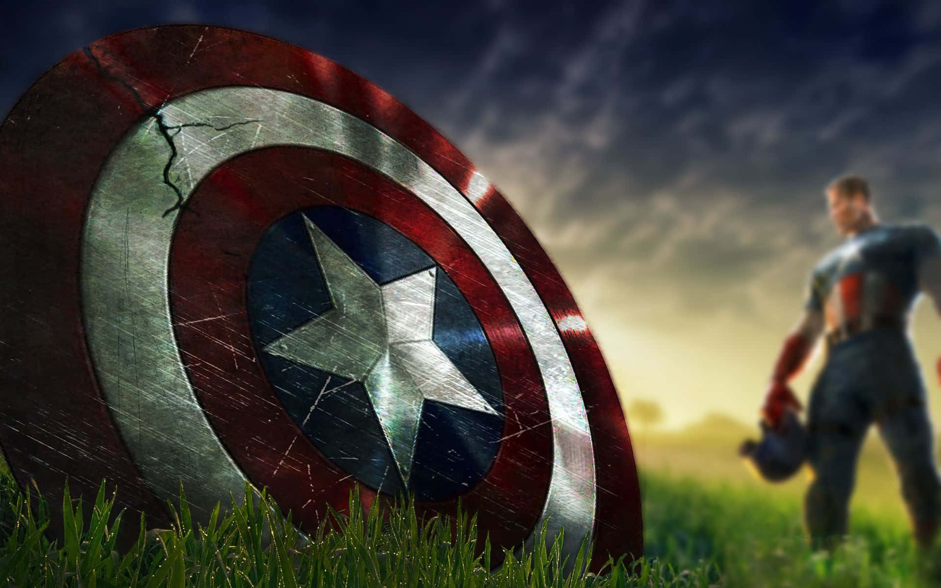 Visadin Amerikanska Stolthet Med Captain America