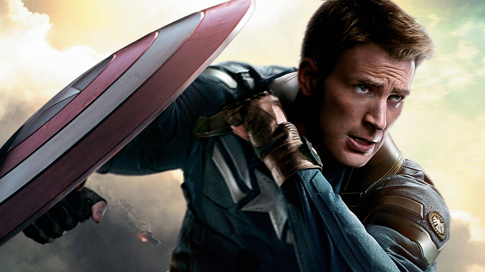 Chris Evans Bedste Captain America Bakgrundsbillede Wallpaper
