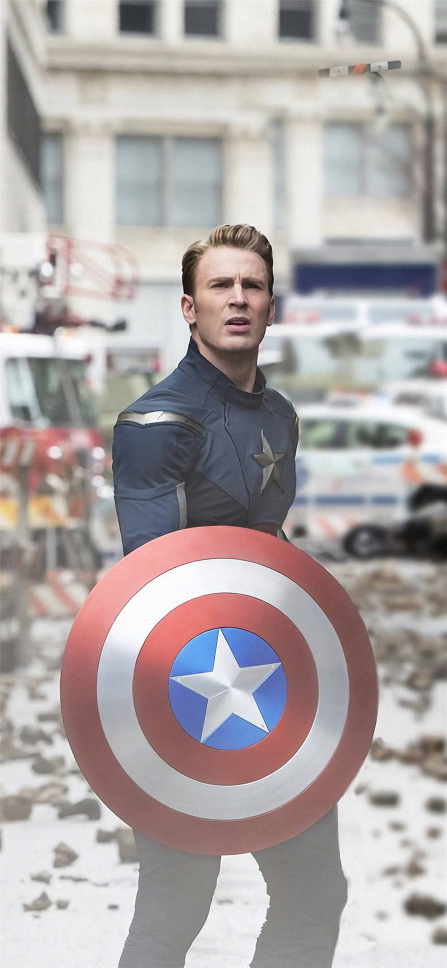Bedste Captain America Med Skjold Wallpaper
