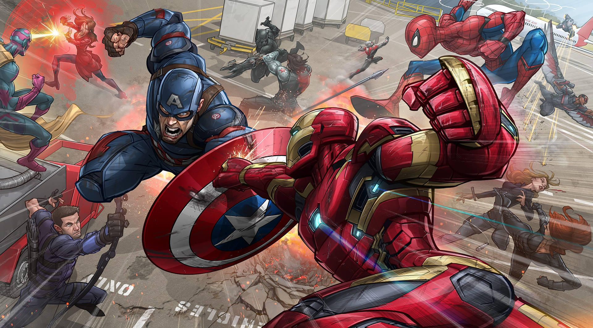 Bedste Captain America Comic-Stil tapeter Wallpaper
