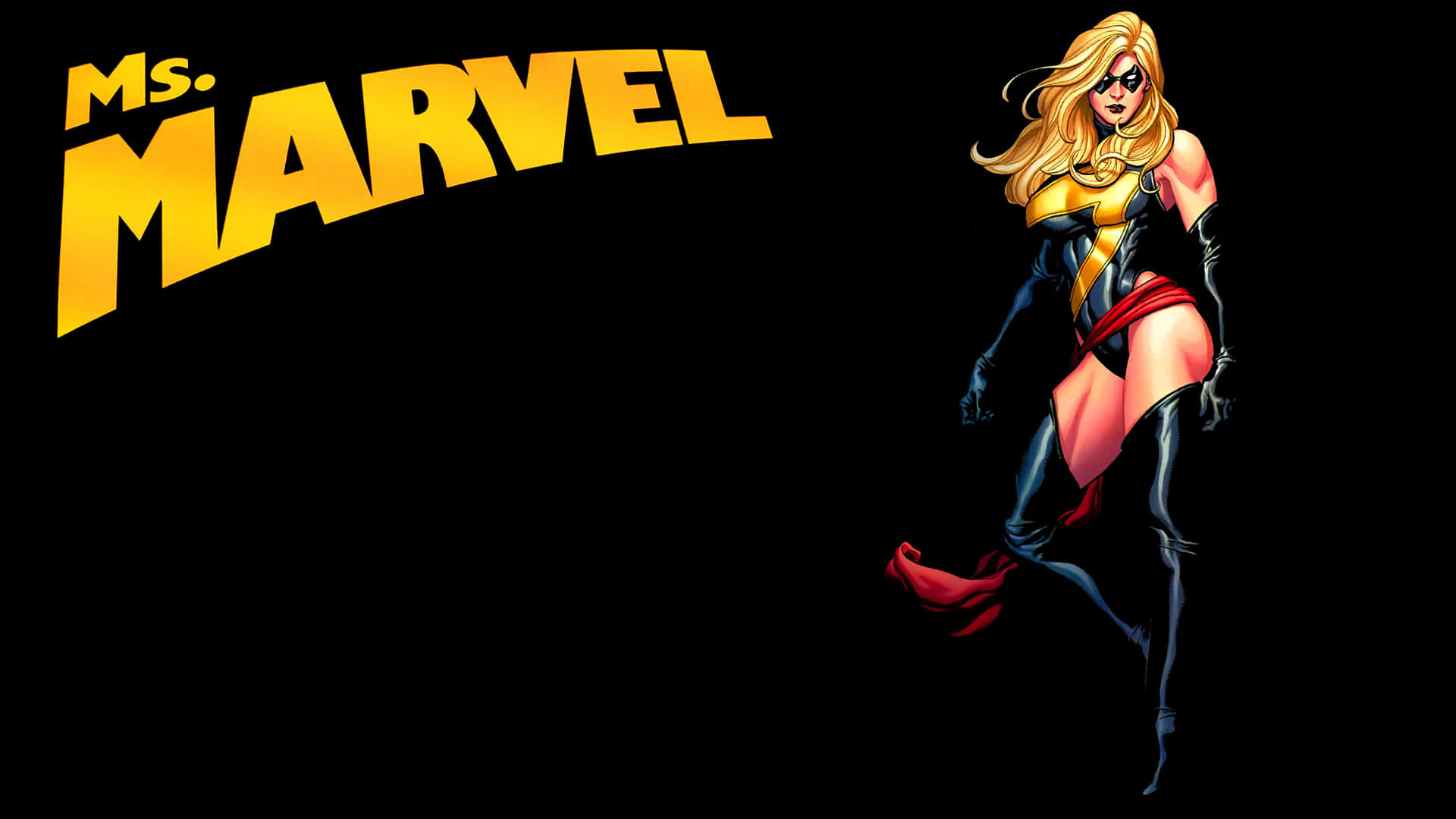 Marvelscarol Danvers A.k.a. Captain Marvel På Dator- Eller Mobiltapet.