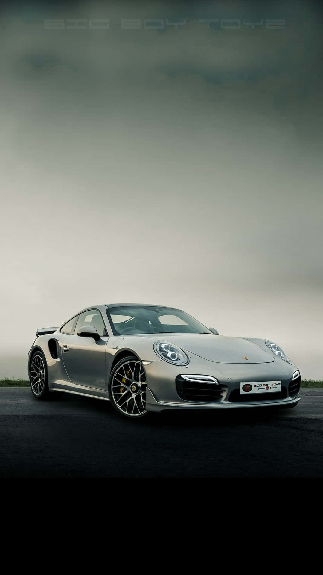 Elegantsilberner Porsche Bestes Auto Hintergrund