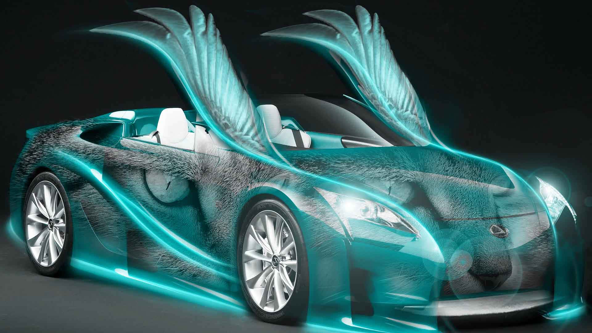 Amazing Neon Car Digital Art Best Car Background