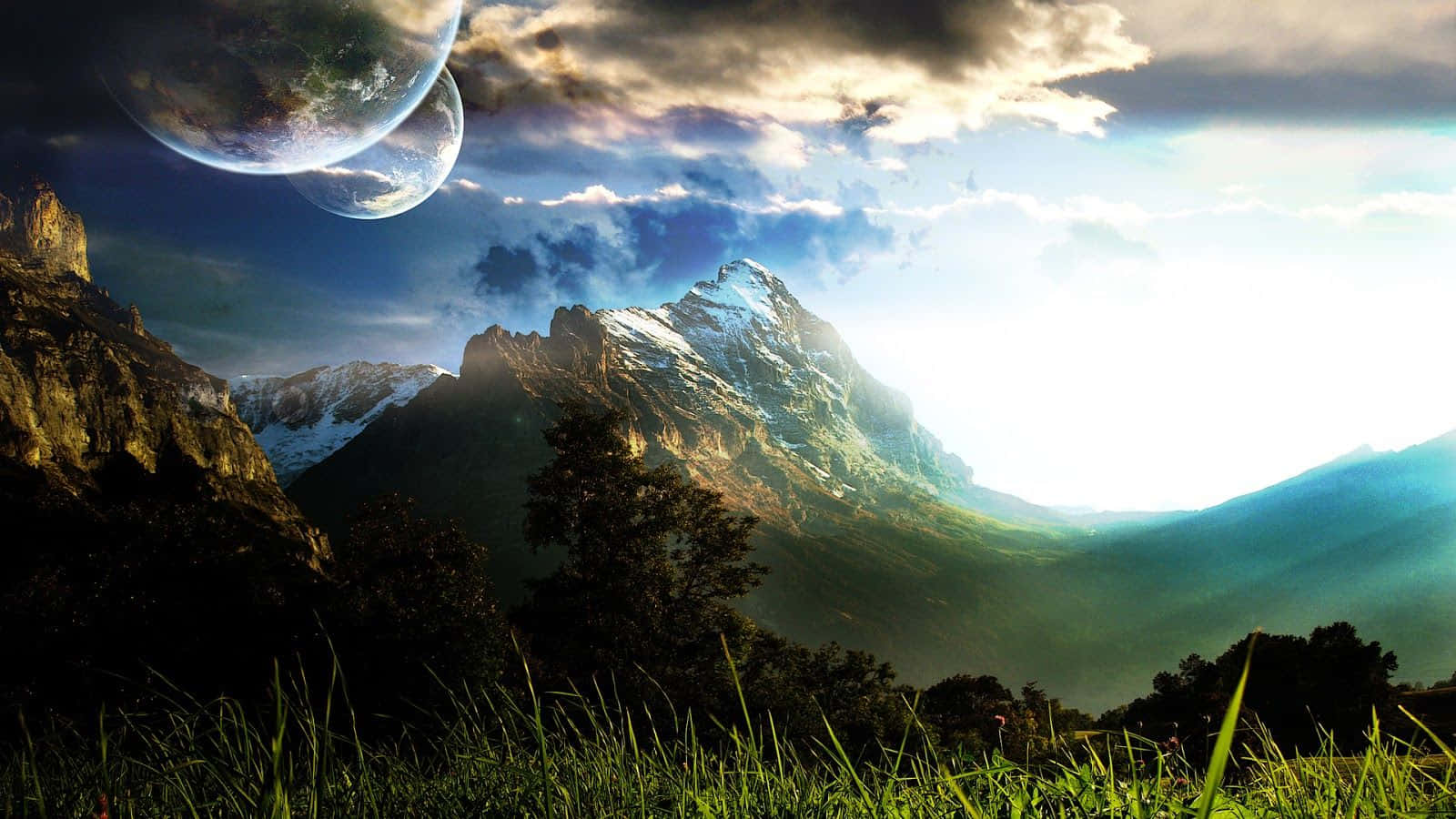 Grassy Plains And Mountain Best Computer Background