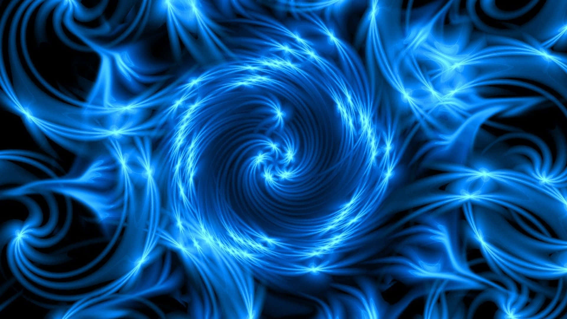 Whirling Blue Neon Lights Best Computer Background
