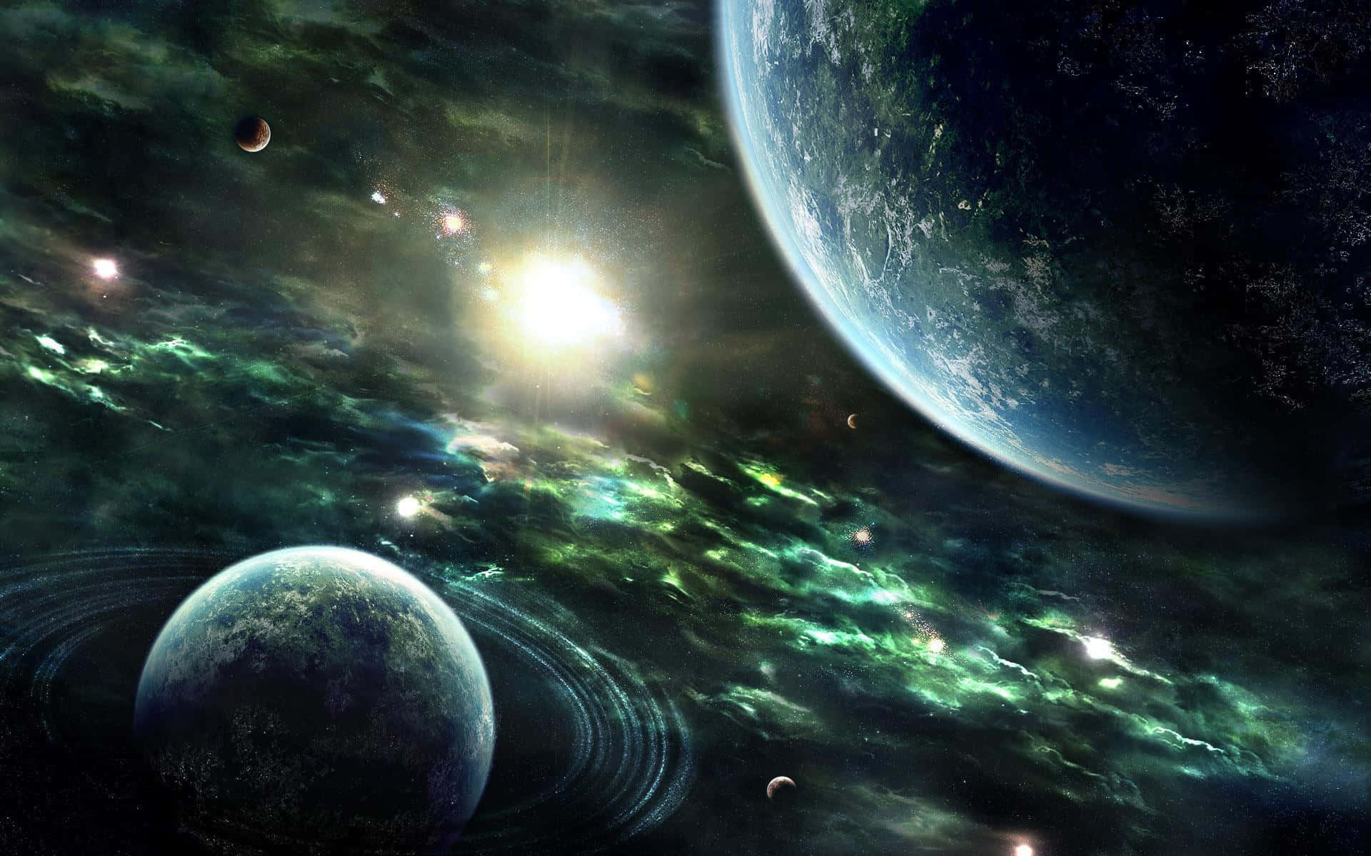 Planetenin Der Galaxie - Bester Hintergrund Für Computer