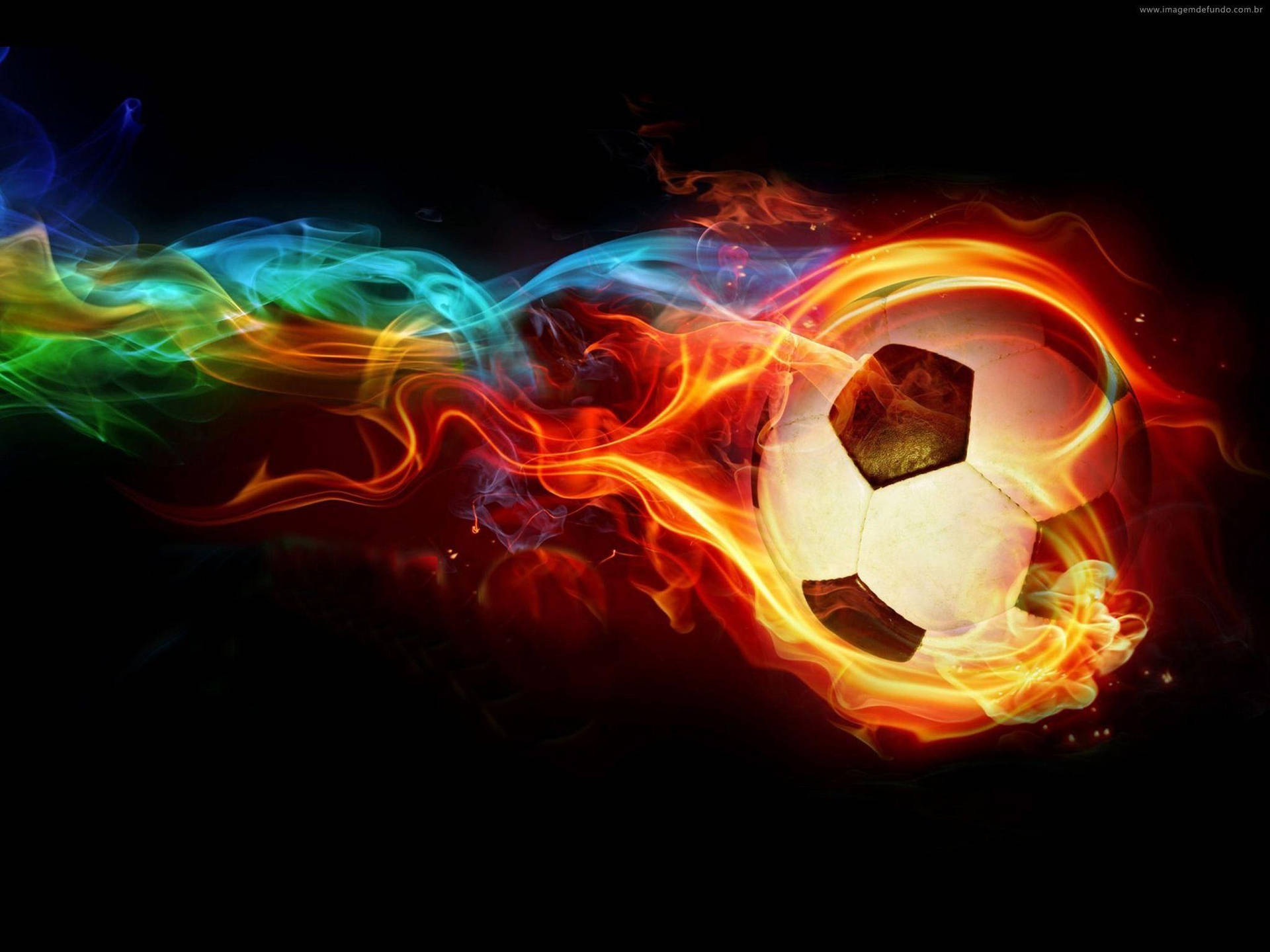 Best Cool Fiery Soccer Ball Wallpaper