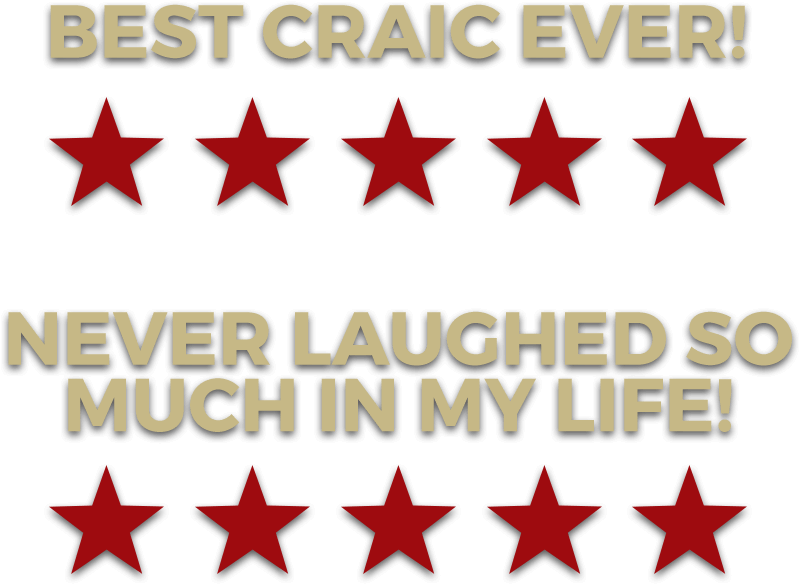 Best Craic Ever Five Star Review PNG