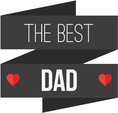 Best Dad Award Ribbon Fathers Day PNG