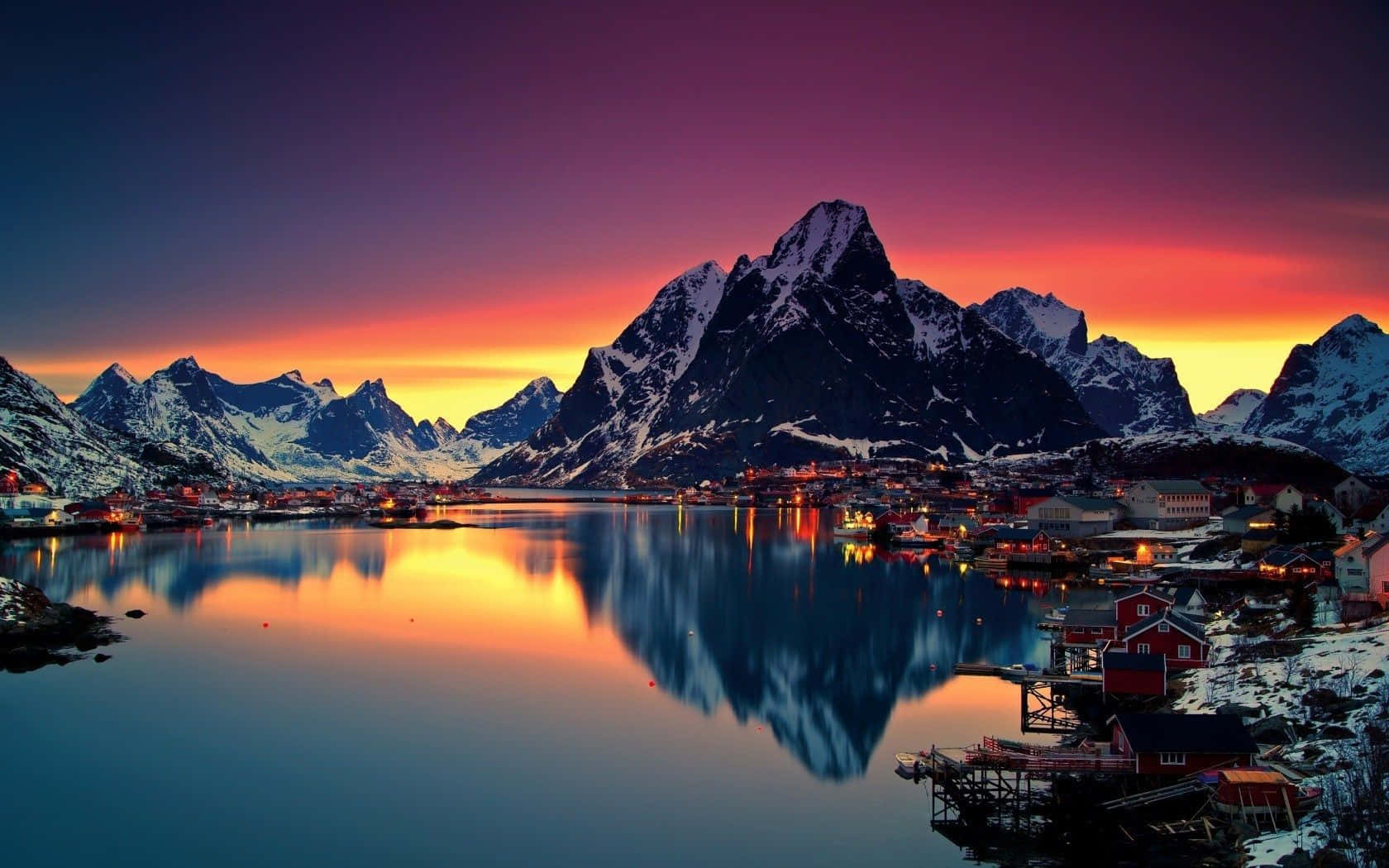 Bedste Desktop PC-baggrund Lofoten i Norge