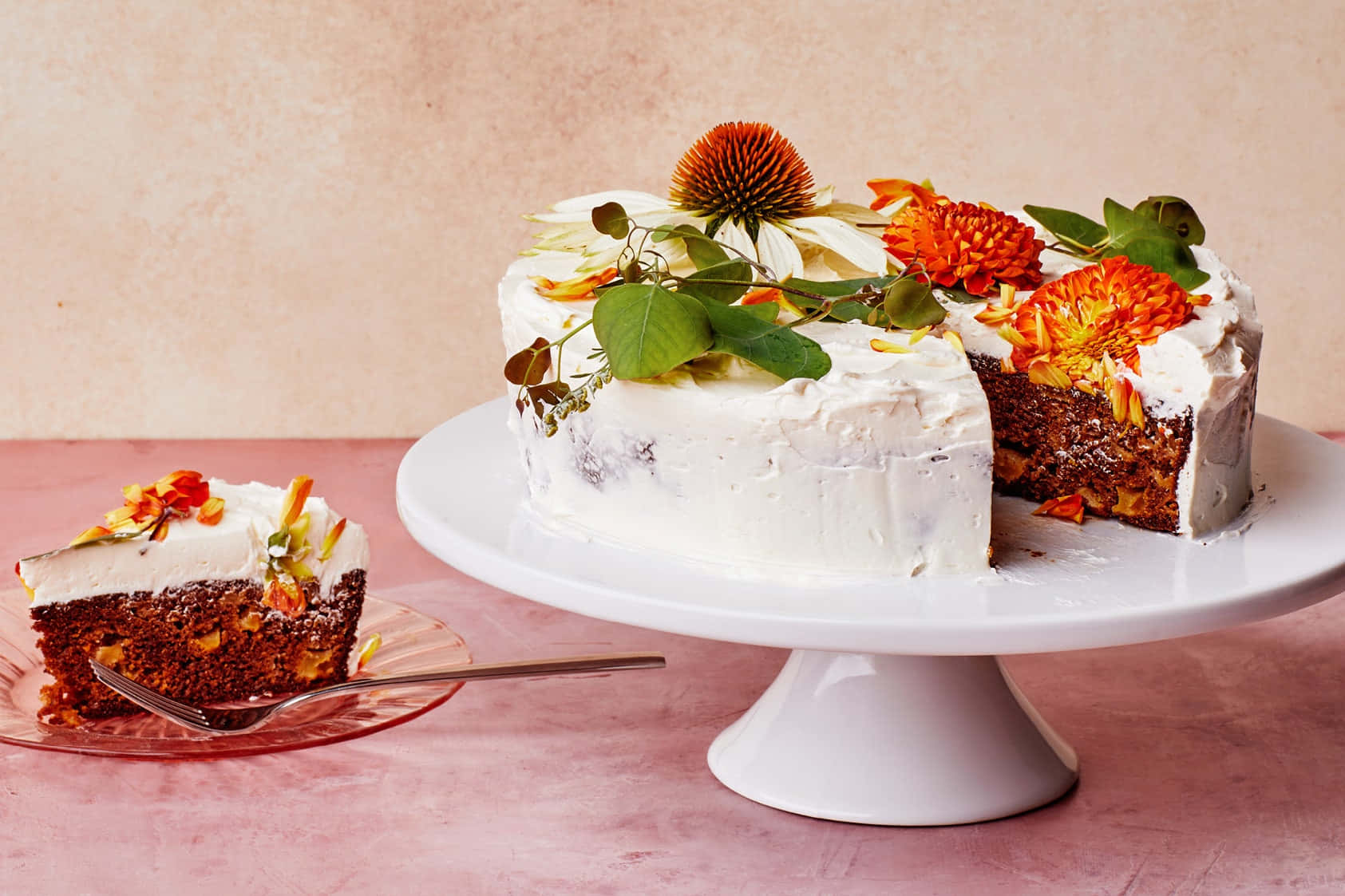 Best Desserts Background Apple-Hazelnut Rye Cake