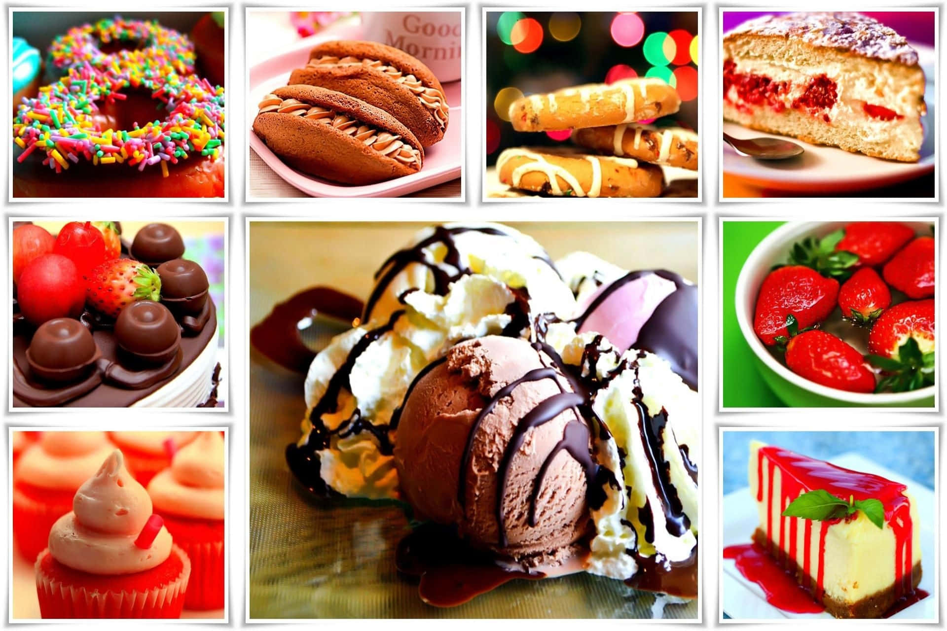 Se de bedste Desserts baggrunds compilation fotos