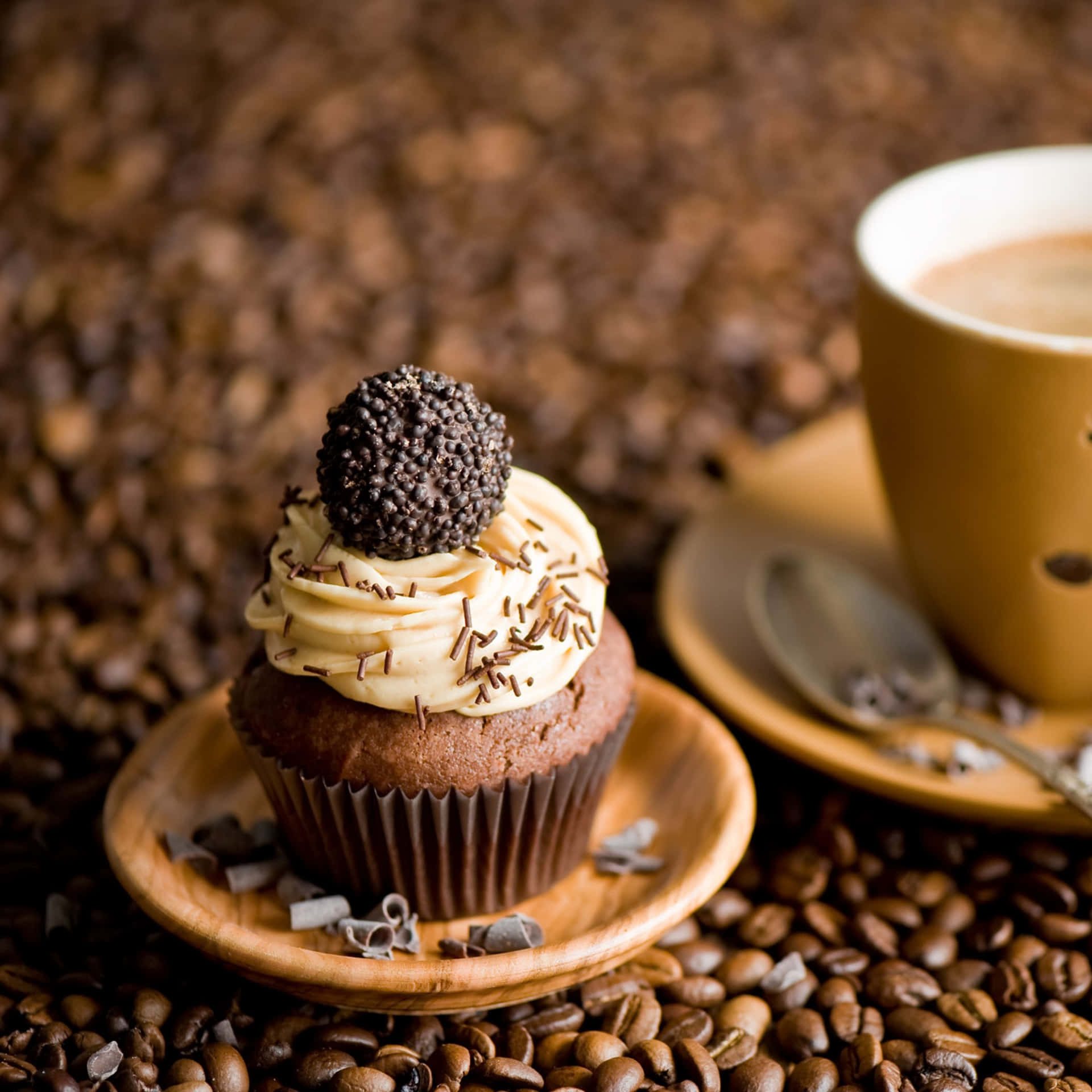 Best Desserts Background Coffee Cupcake