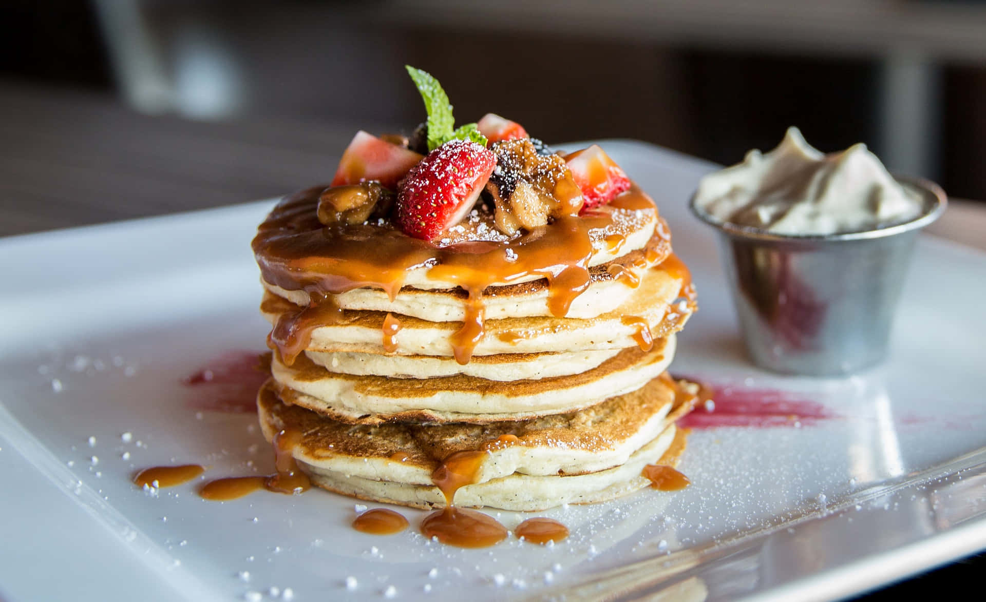 Best Desserts Background Pancakes Pile