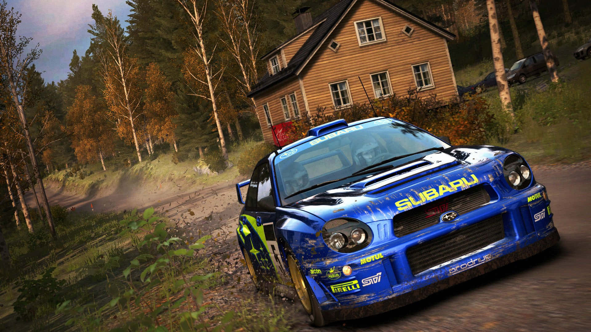 Blue Subaru Wrx Best Dirt Rally Background