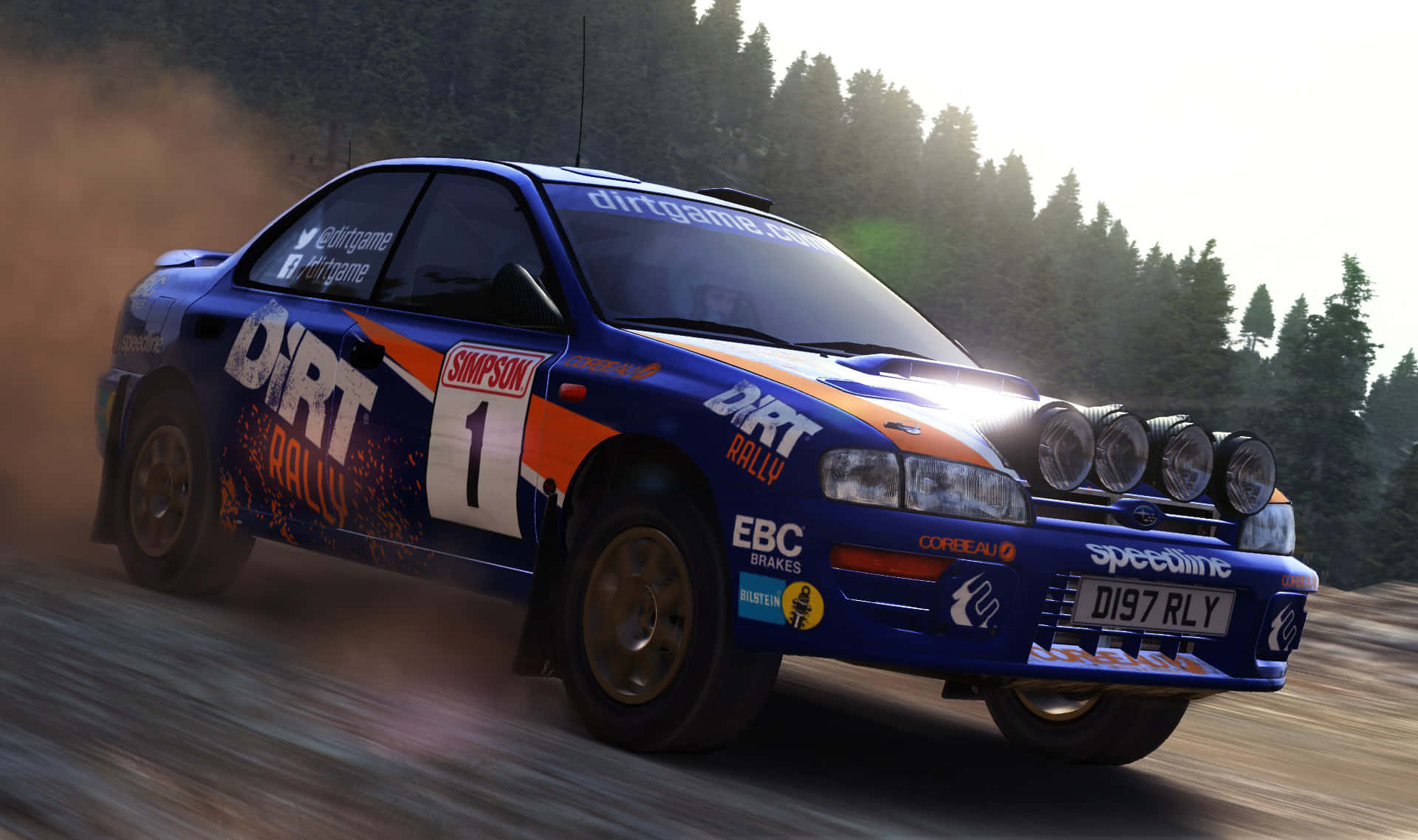 Subaru Blue Best Dirt Rally Background