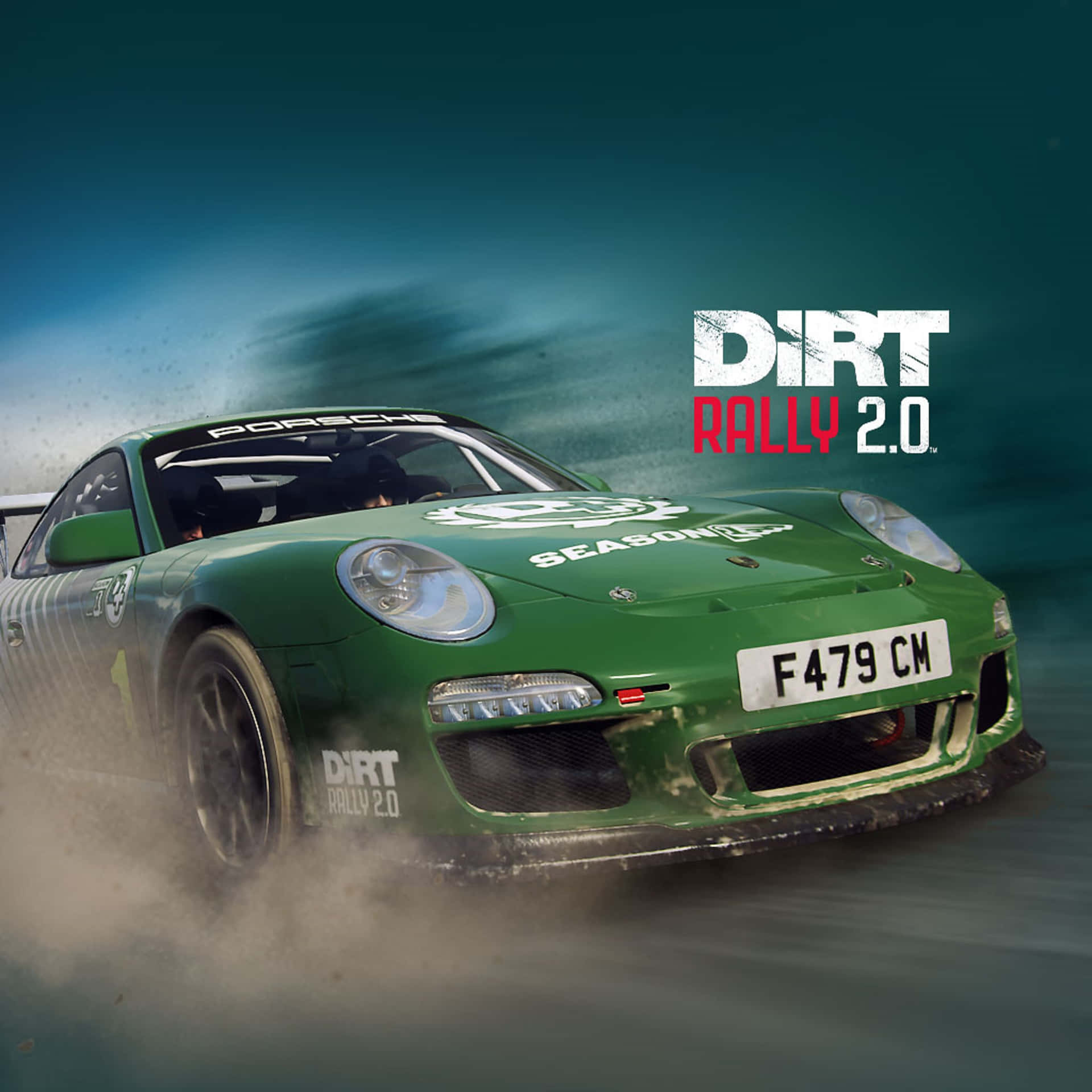 Grönporsche 911 - Bästa Dirt Rally-bakgrundsbilden.