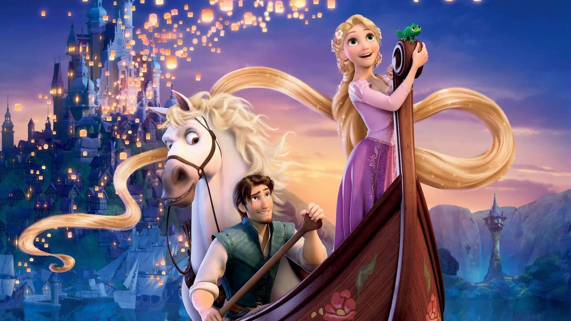 Best Disney Background Tangled Characters On A Dingy