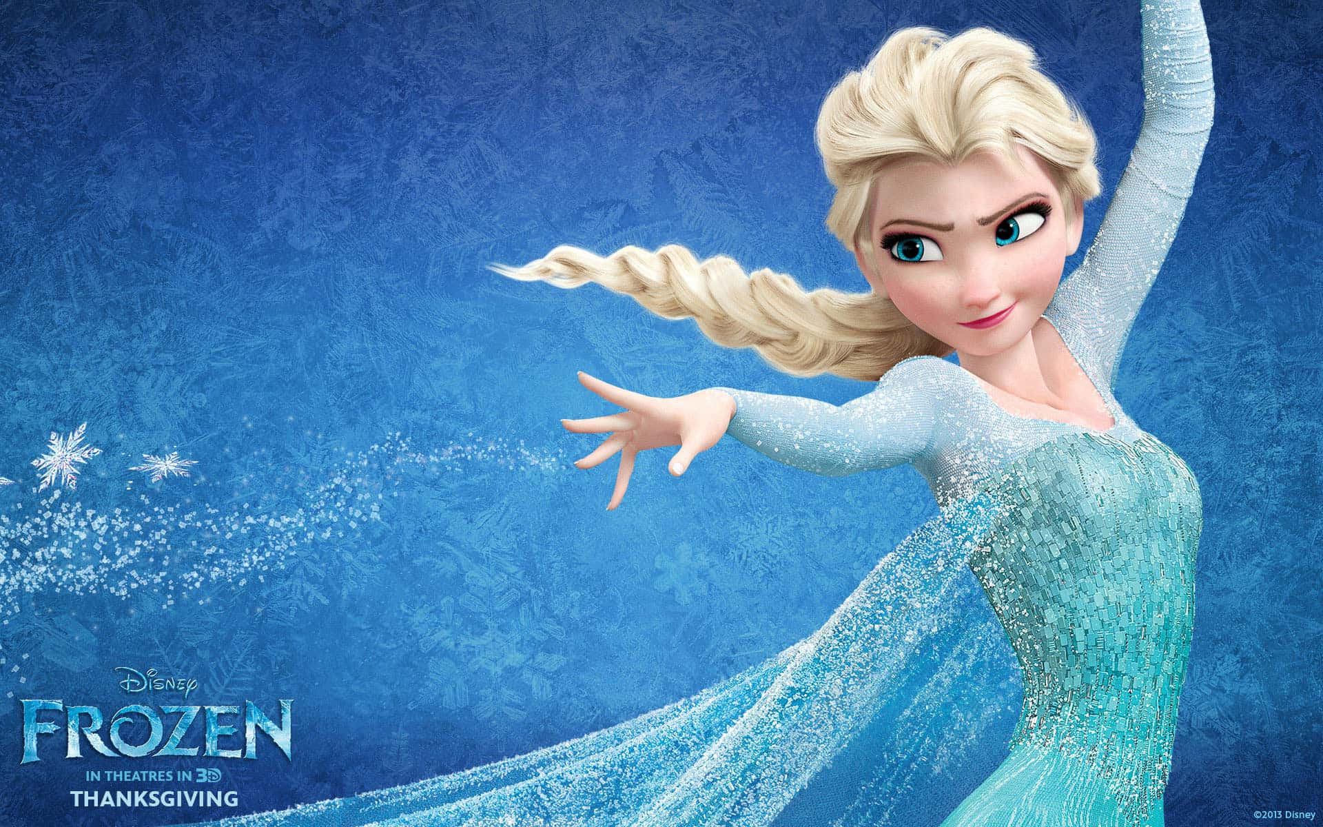 Bedste Disney baggrund Elsa Frozen plakat tapet.