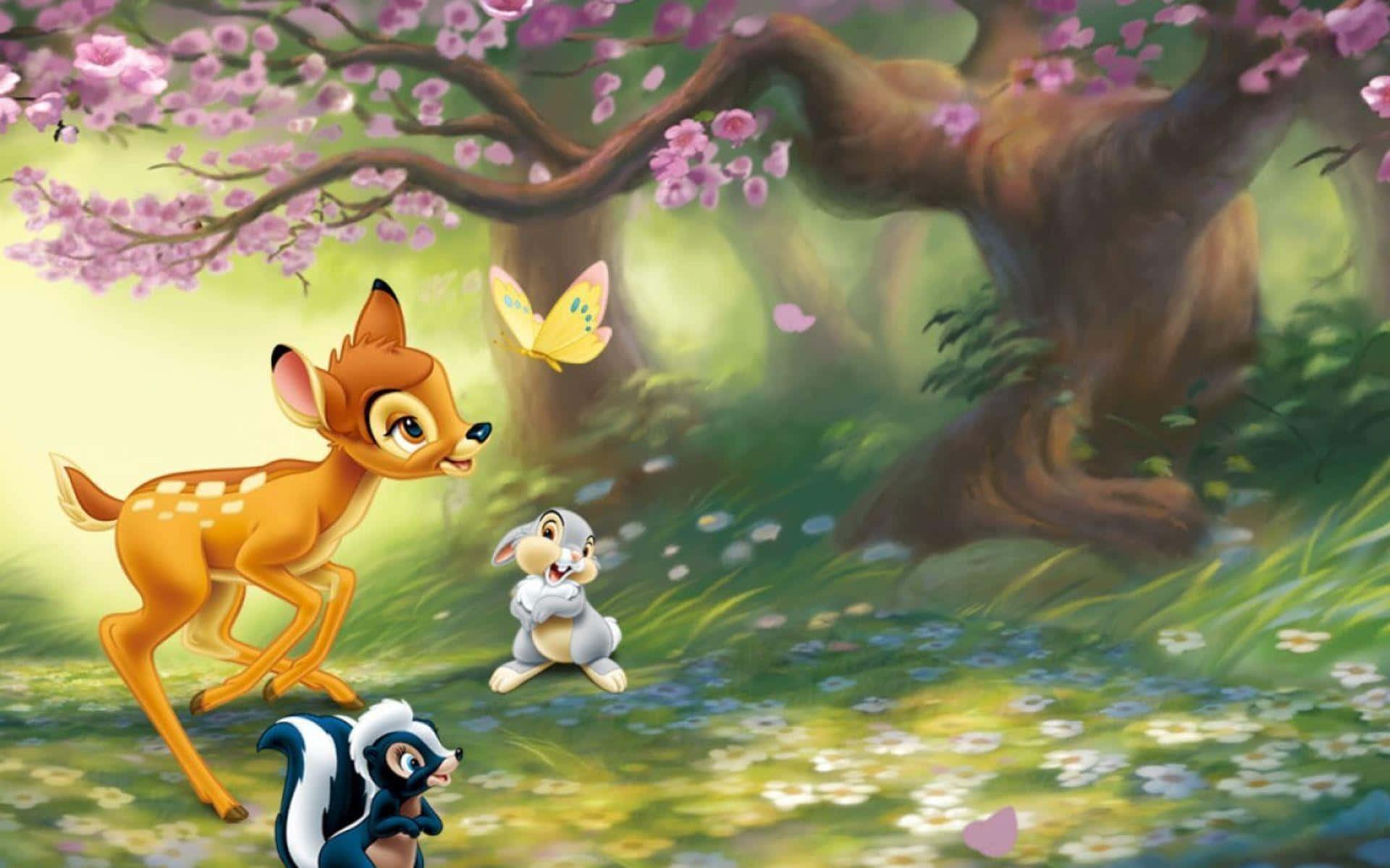 Bedste Disney baggrund Bambi med sine venner