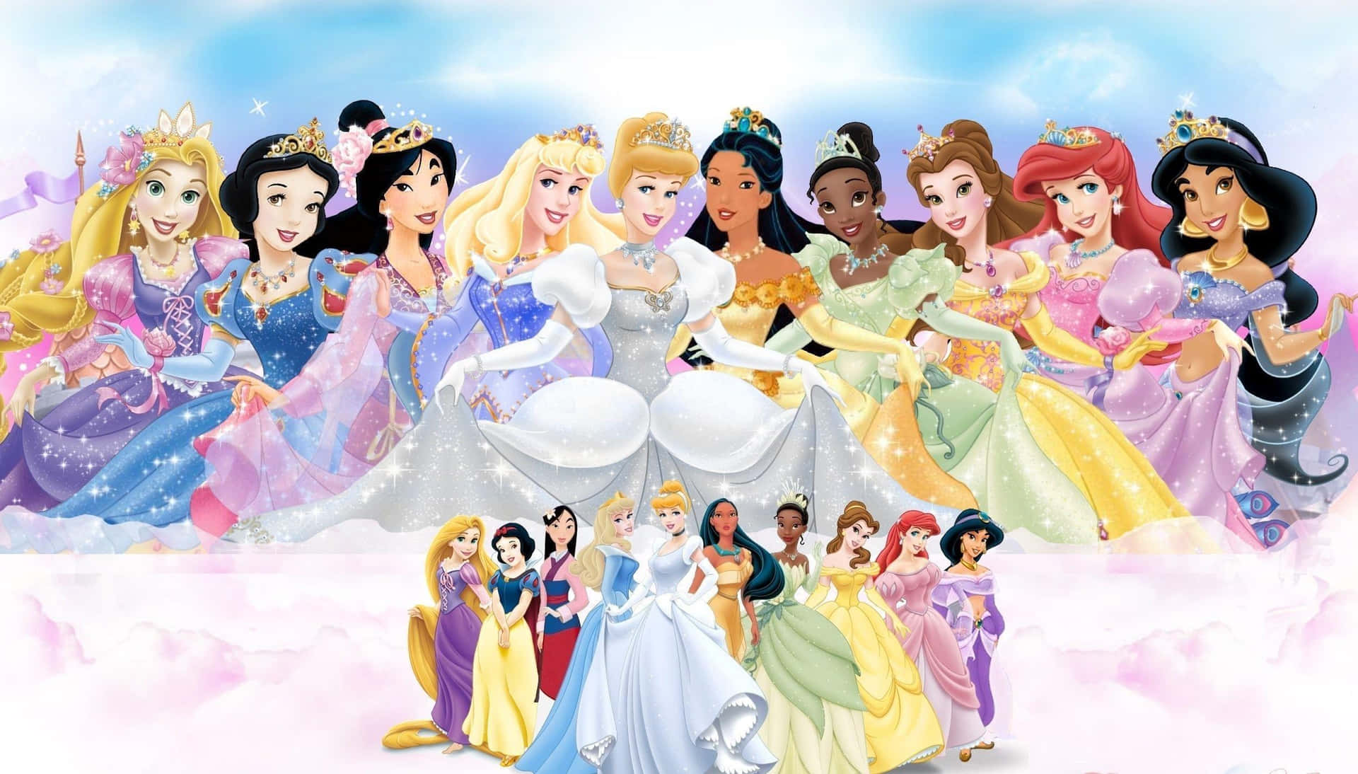 Melhorpapel De Parede Da Disney: Várias Princesas Da Disney.