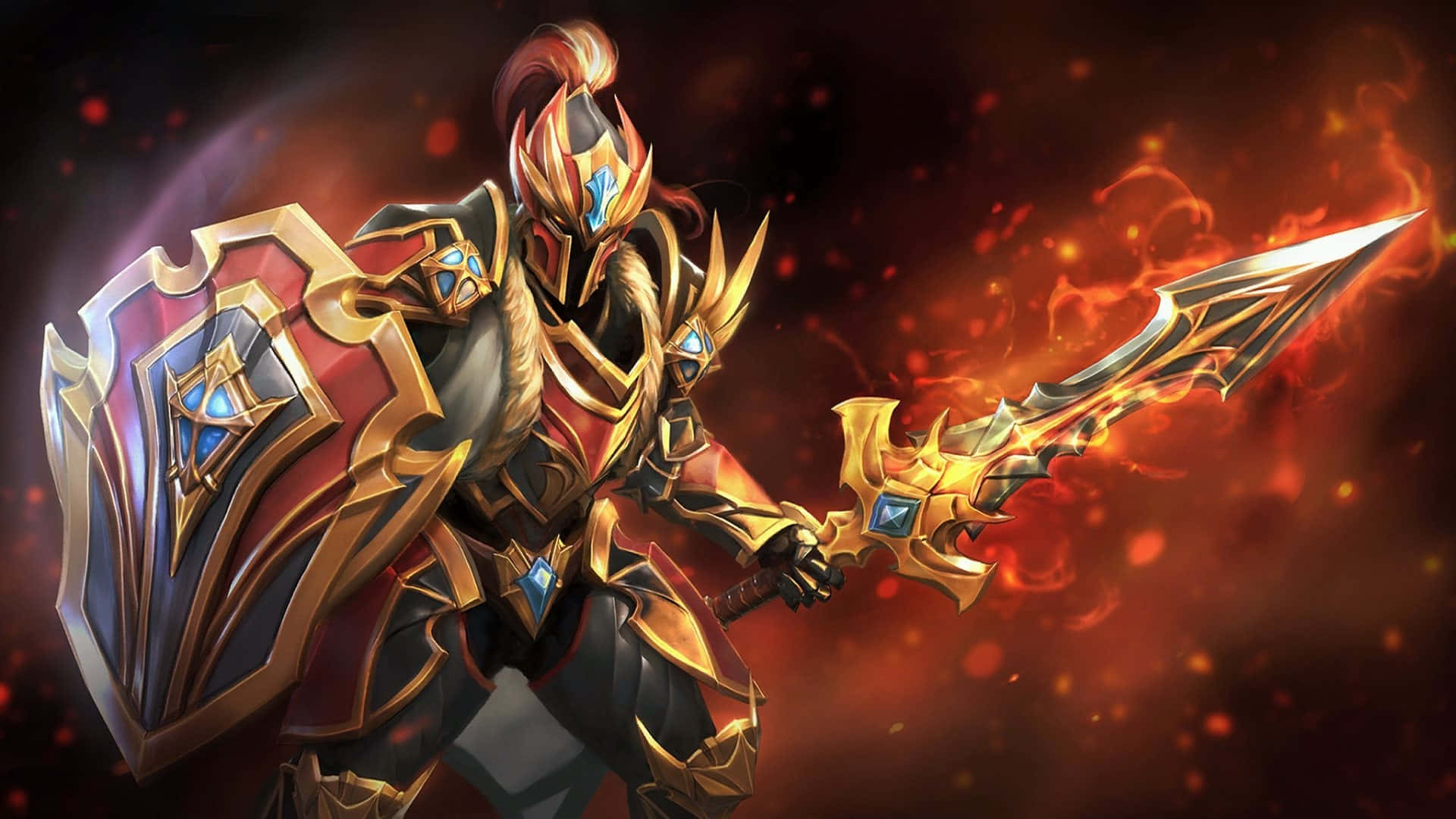 Red Aesthetic Dragon Knight Best Dota 2 Background