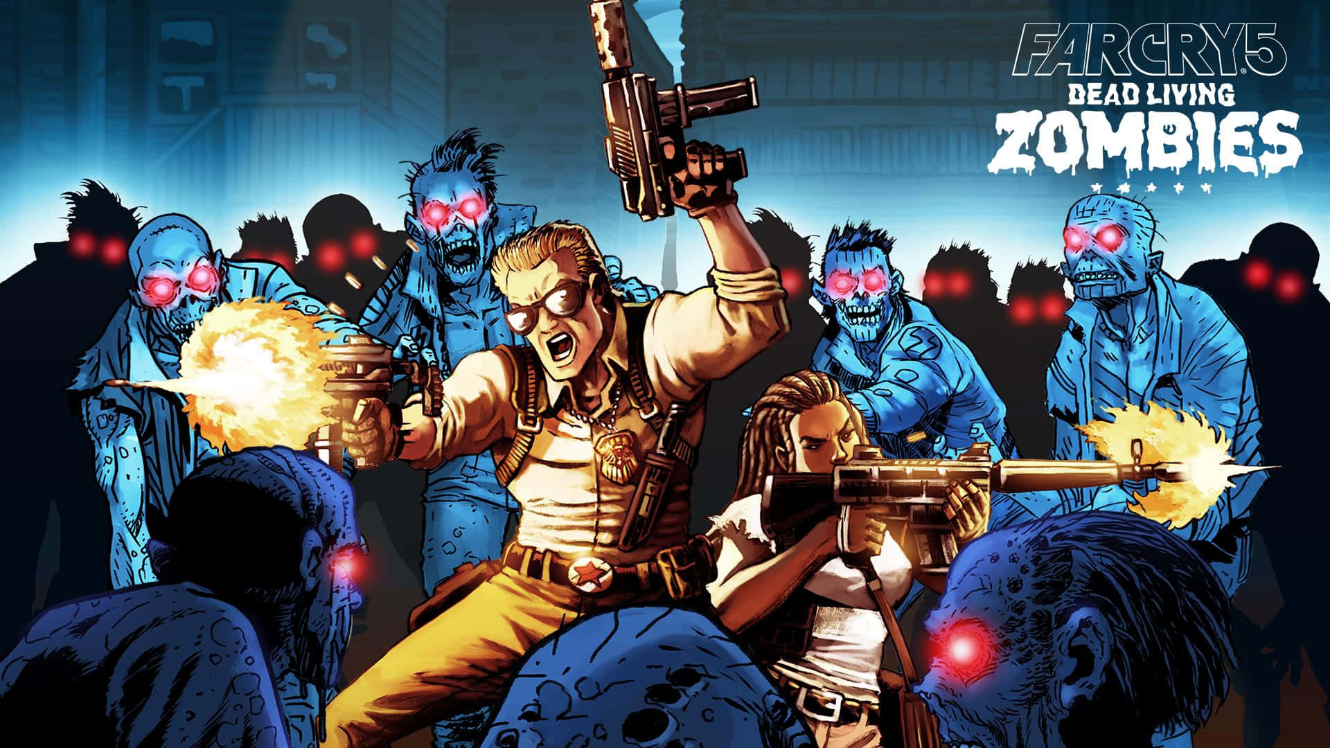 A Zombie Game With A Man Holding A Gun