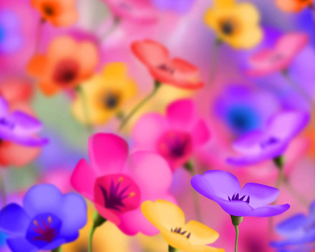 Bright Spring Best Flowers Background