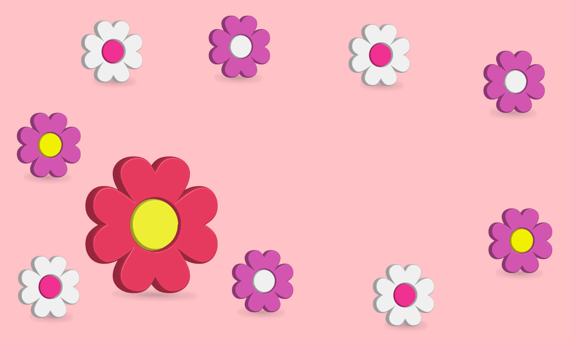3d Icon Best Flowers Background