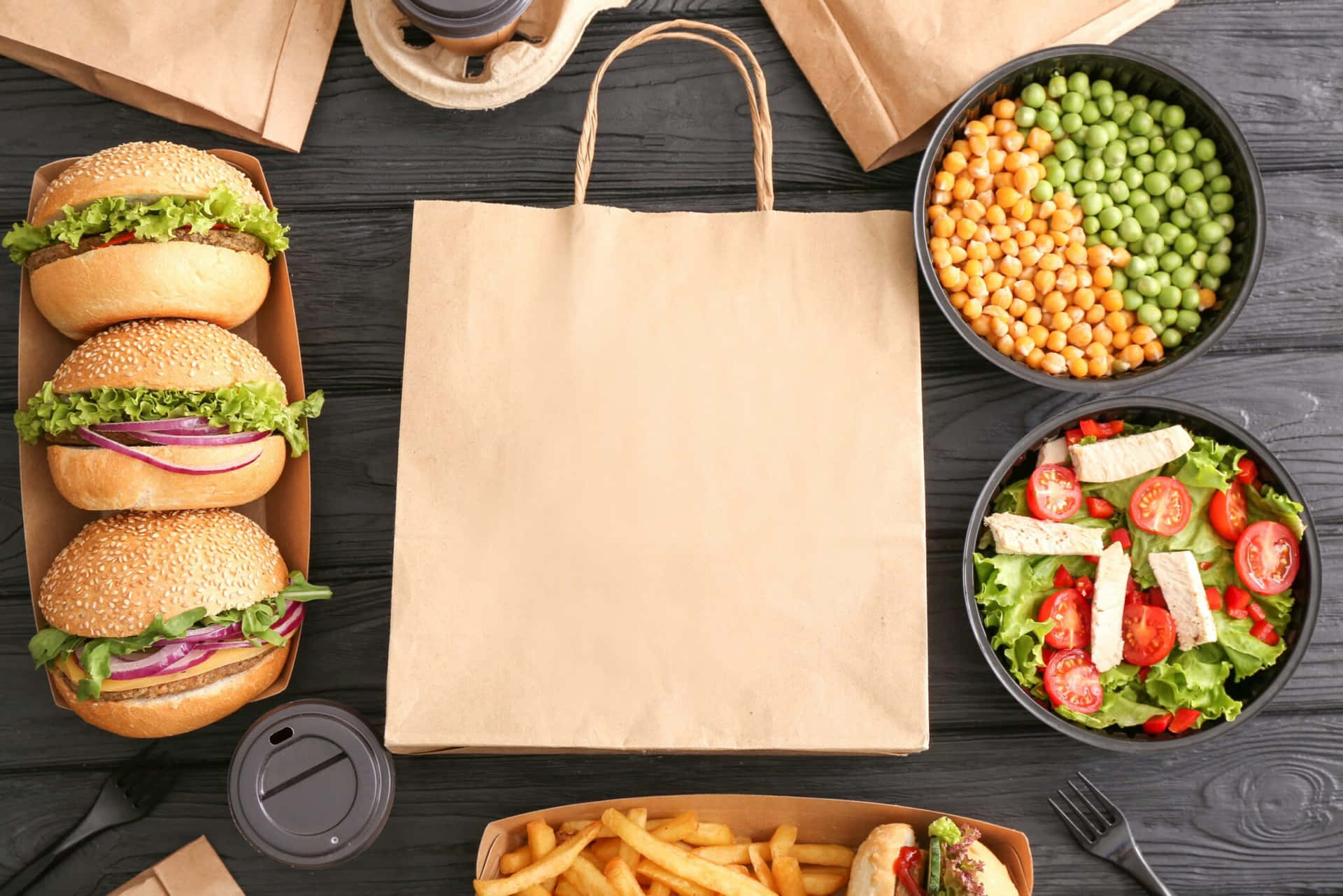 Fast Food Delivery Best Food Background