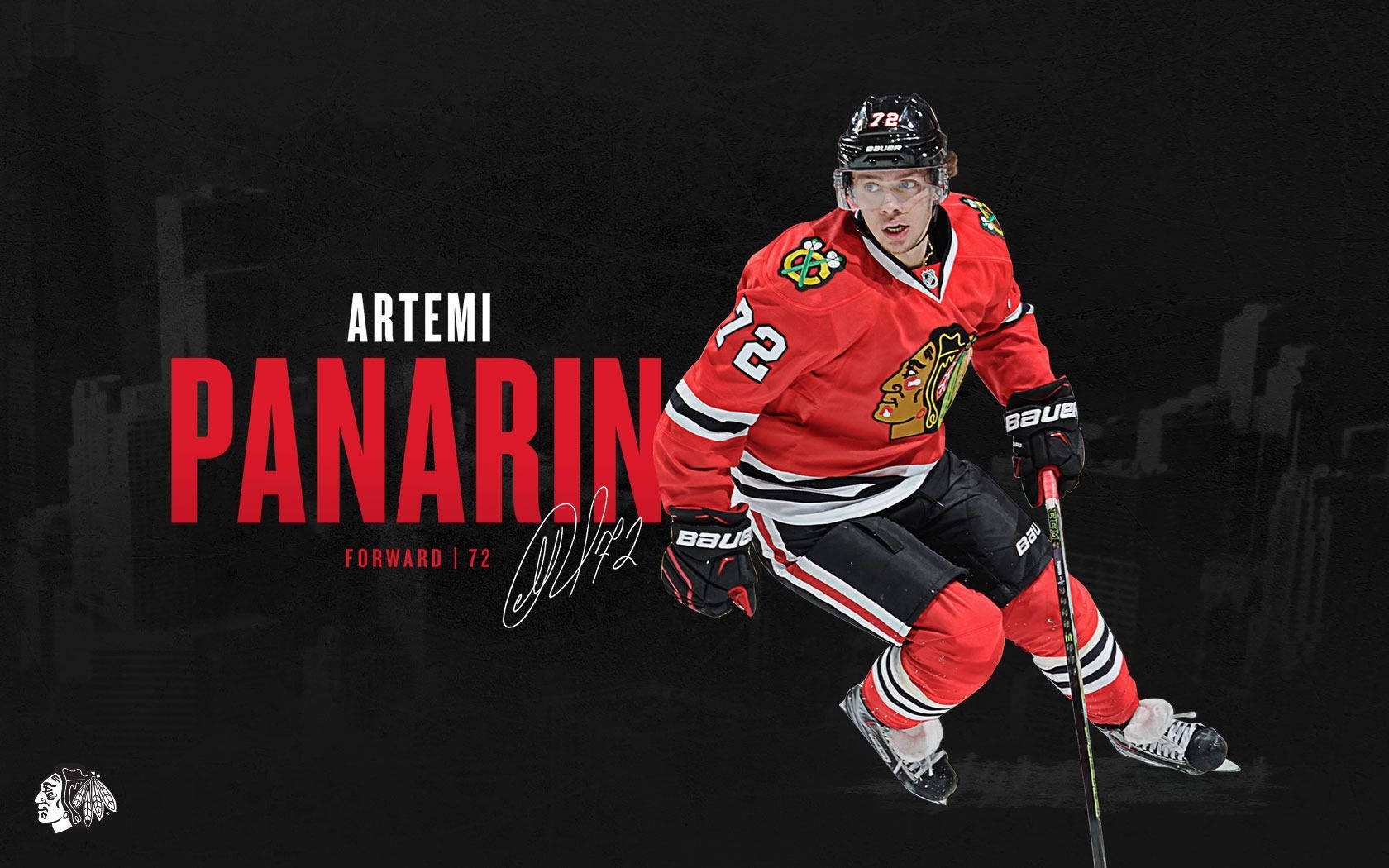 Artemi Panarin In Action - An Exciting Ice Hockey Game Wallpaper