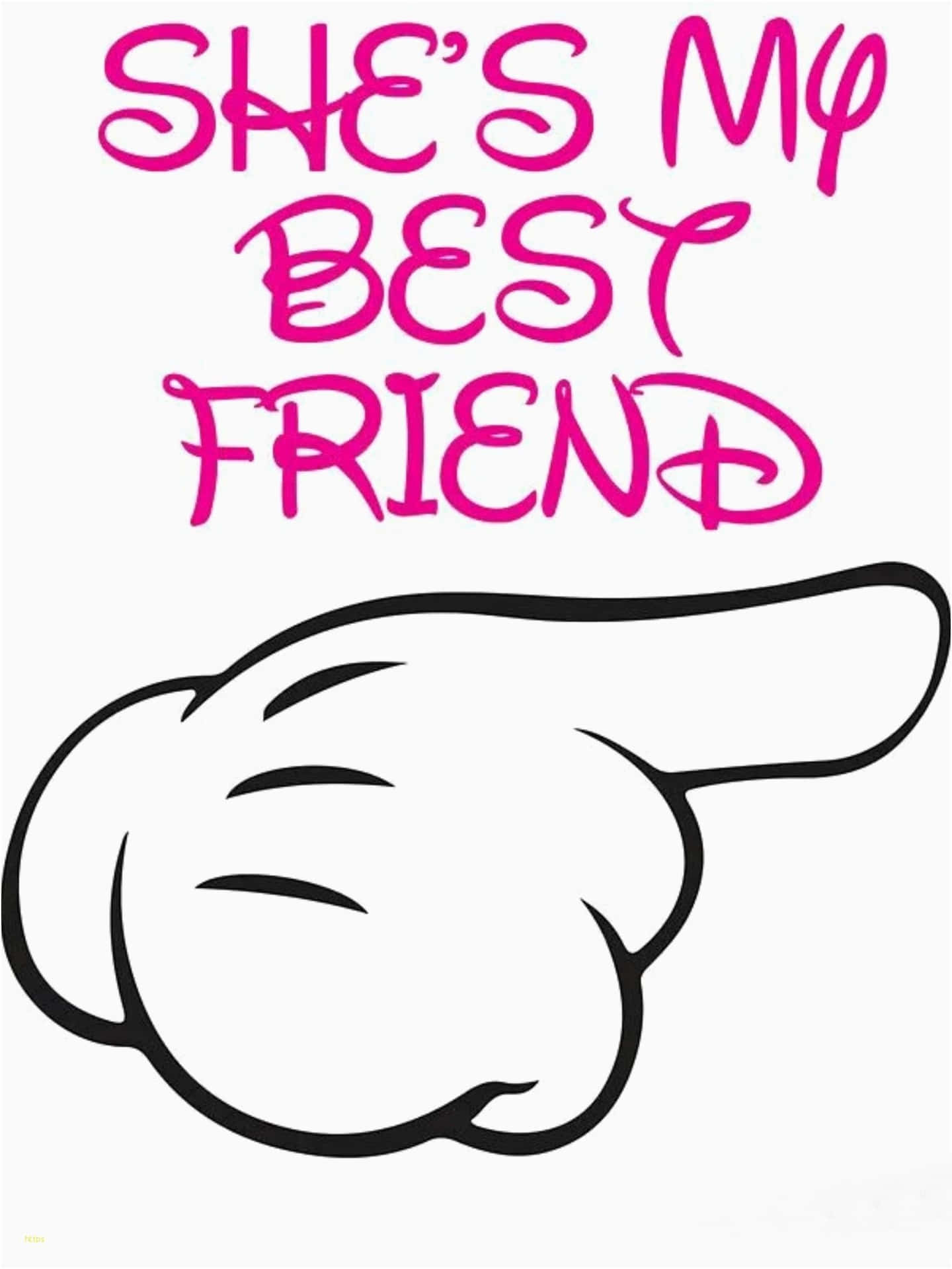 Best Friend Aesthetic Mickey Mouse Hand Wallpaper