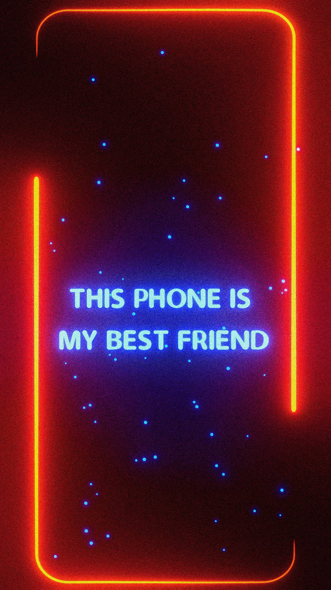 Wallpaperbästa Vän Neon-estetisk Iphone-bakgrund: Wallpaper